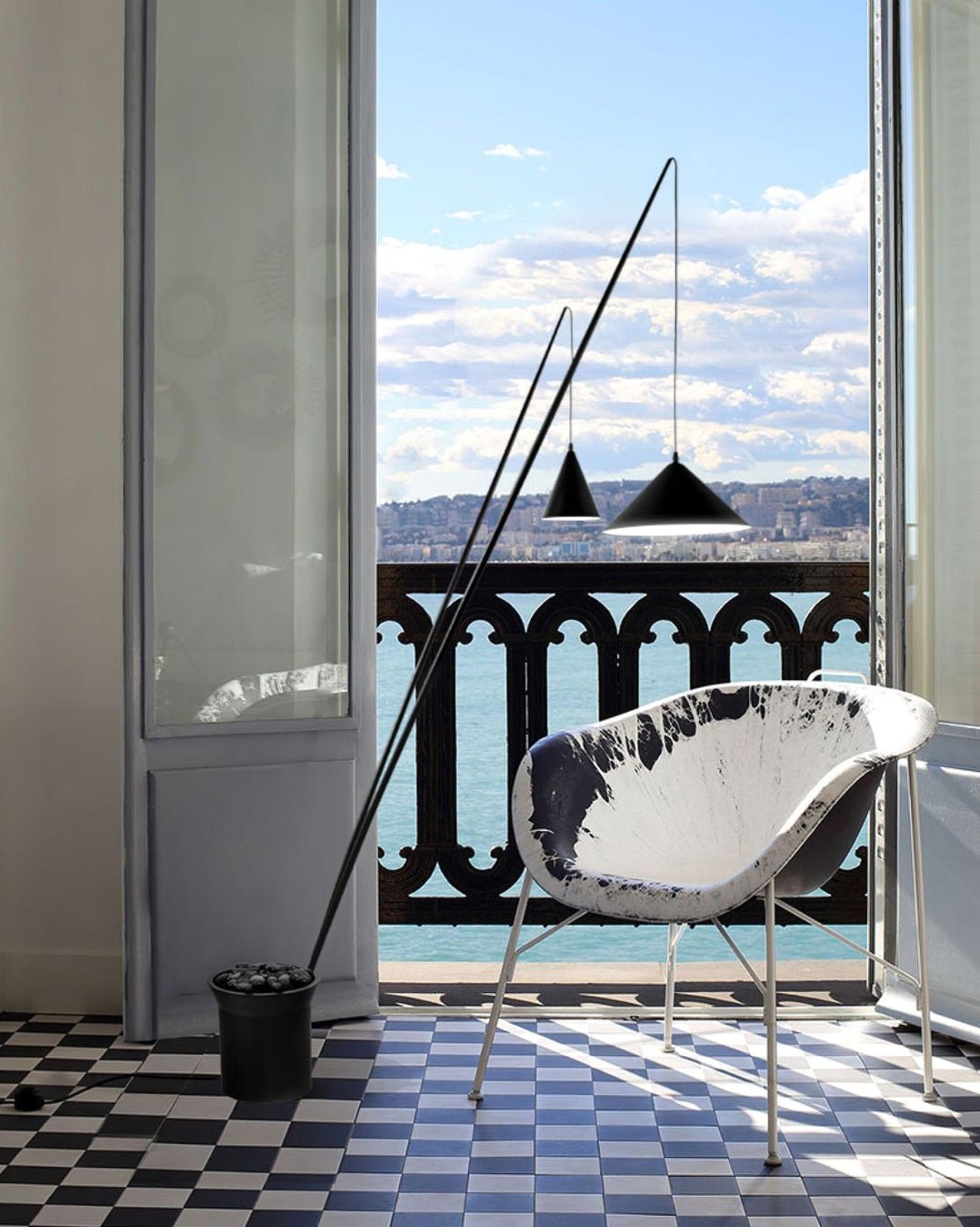 Canorara Multi-Arm Black Floor Lamp - Blowlighting