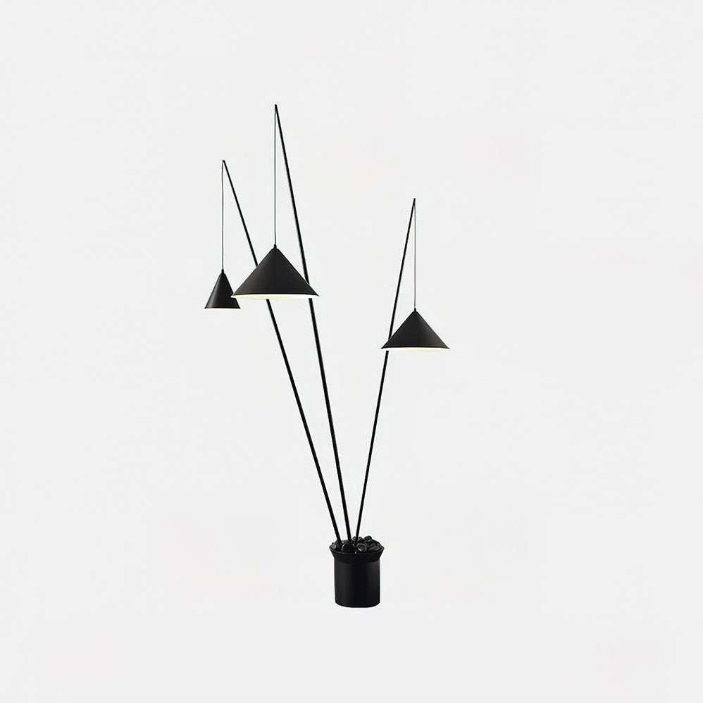 Canorara Multi-Arm Black Floor Lamp - Blowlighting