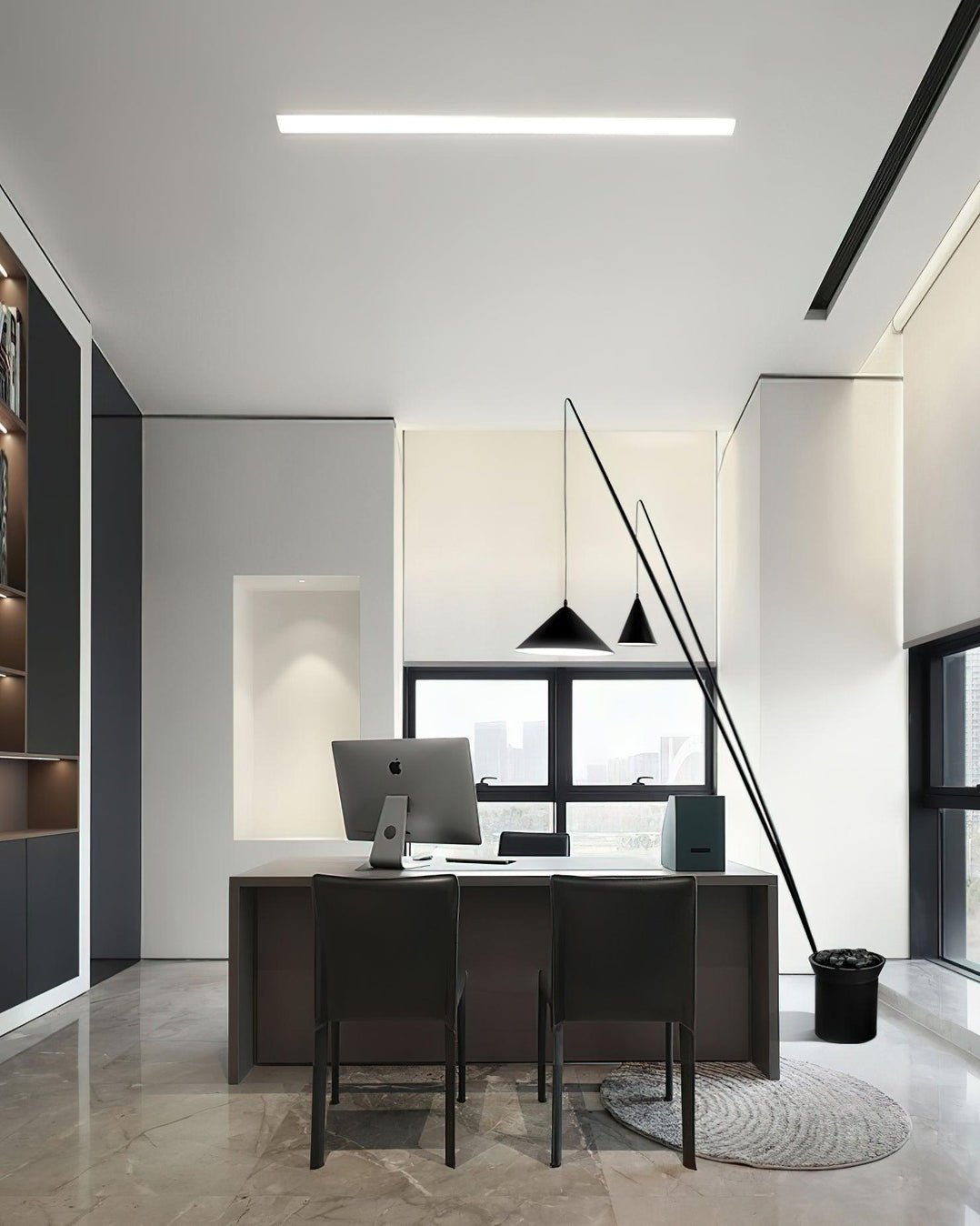 Canorara Multi-Arm Black Floor Lamp - Blowlighting