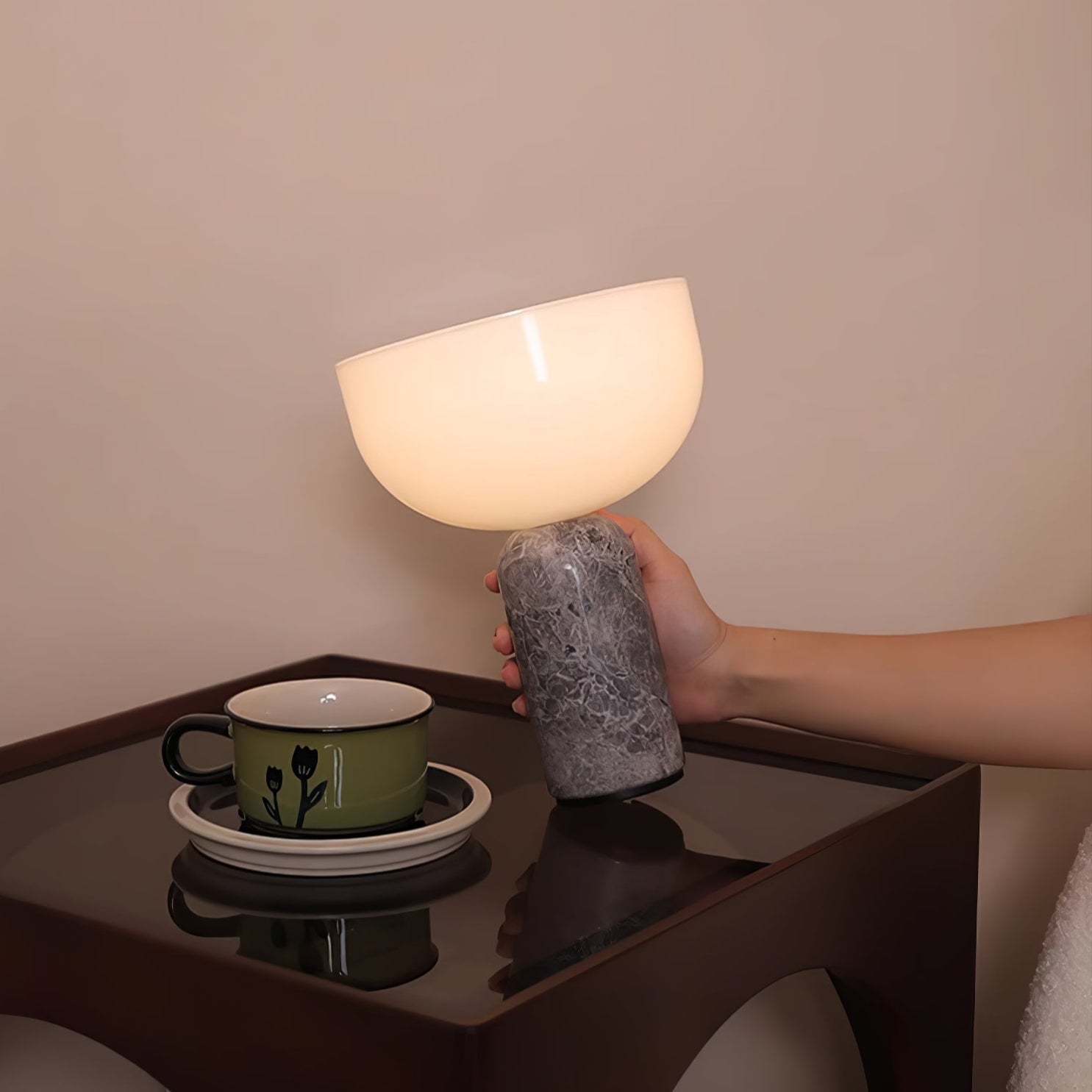 Arno Sphere Marble Table Lamp - Blowlighting