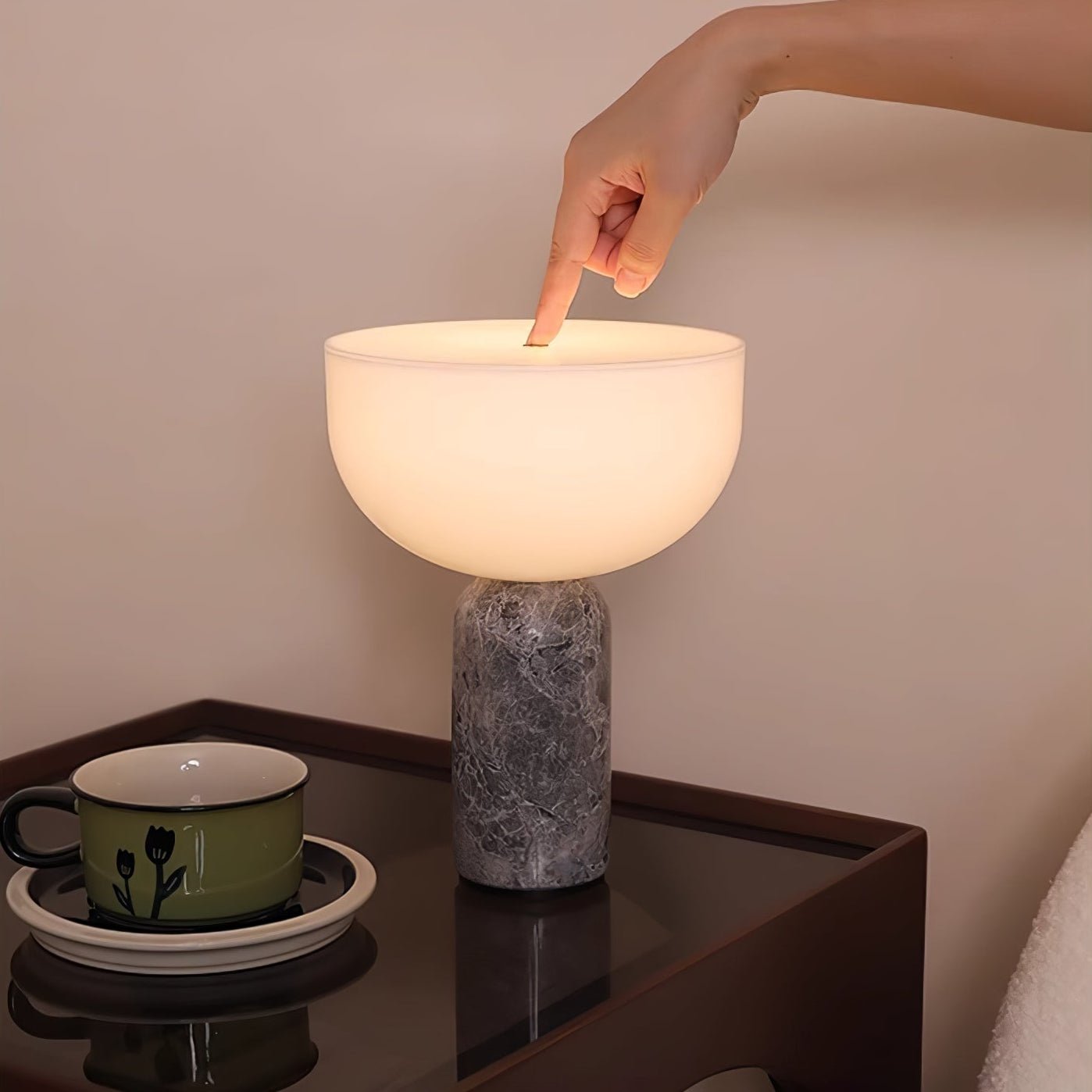 Arno Sphere Marble Table Lamp - Blowlighting