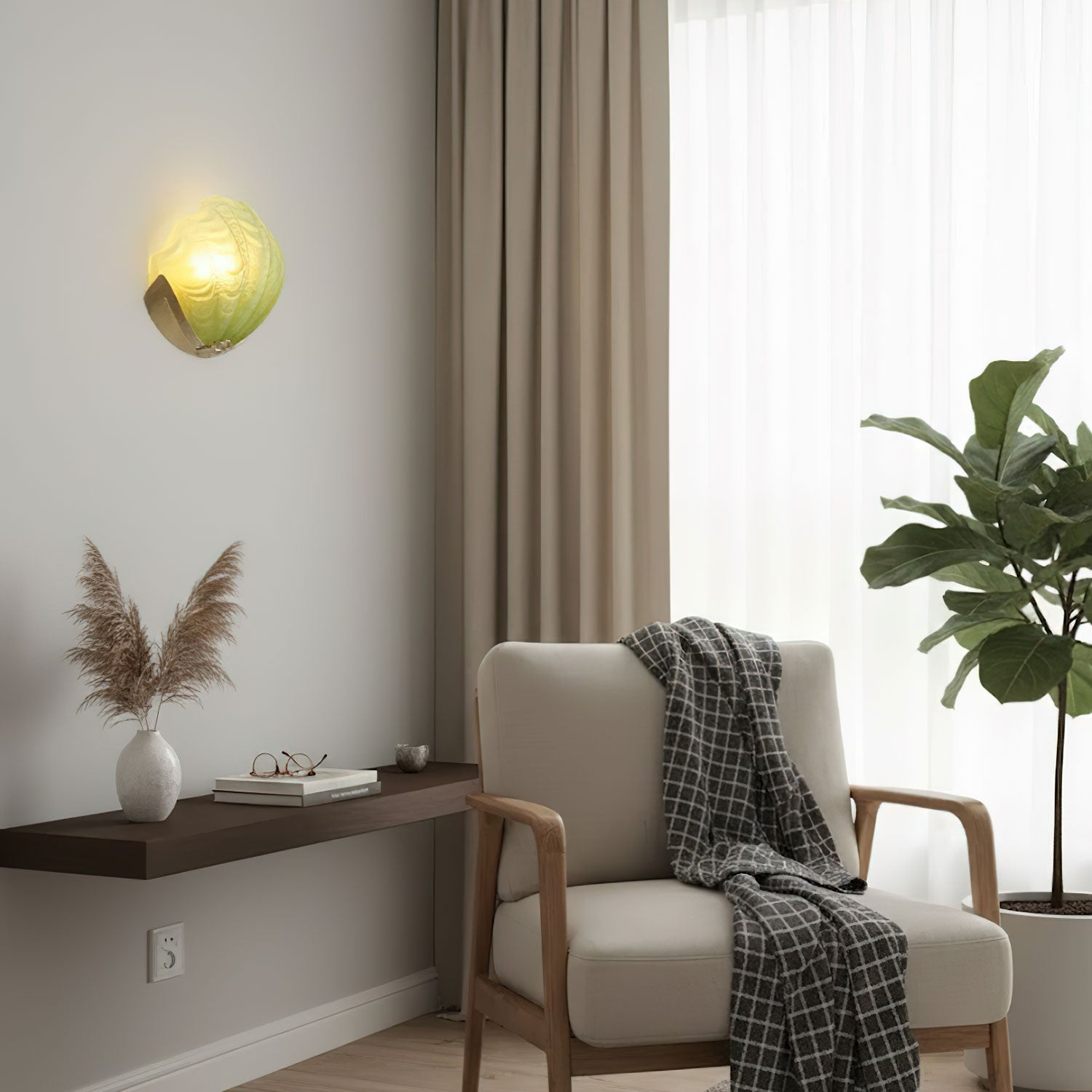 Art Deco Scallop Wall Light - Vakkerlight