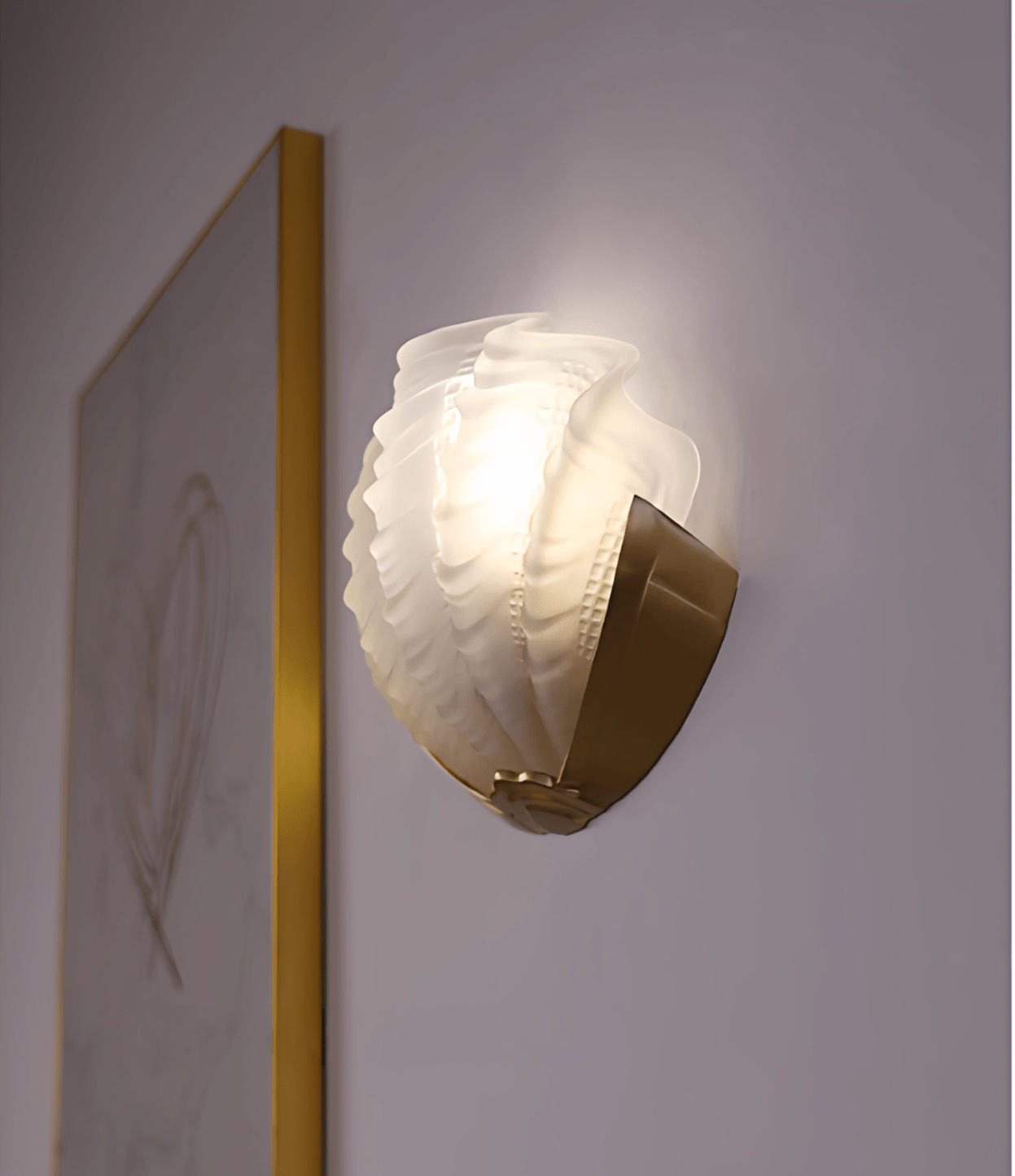 Art Deco Scallop Wall Light - Vakkerlight
