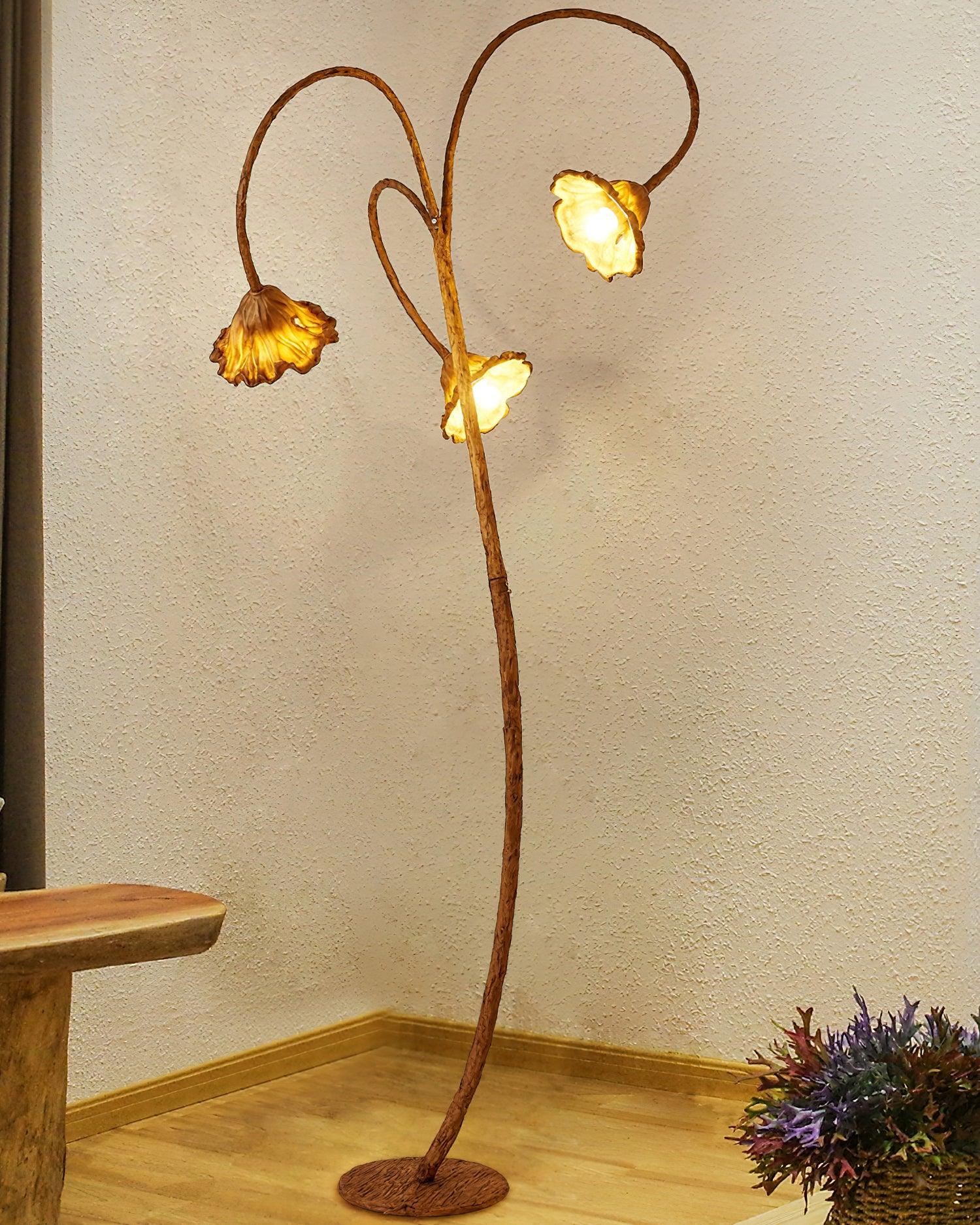 Artistic Lotus Leaf Floor Lamp - Blowlighting