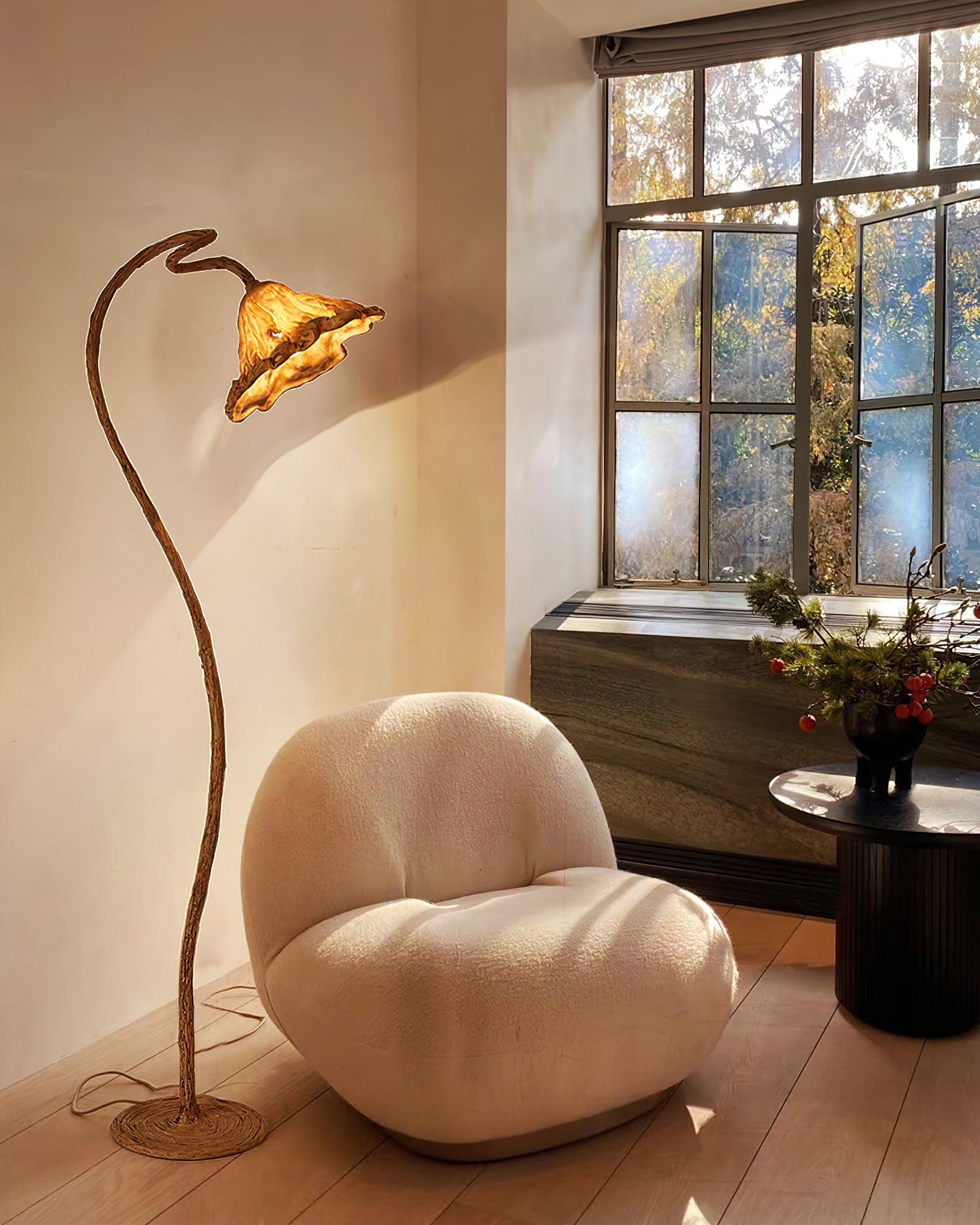 Artistic Lotus Leaf Floor Lamp - Blowlighting