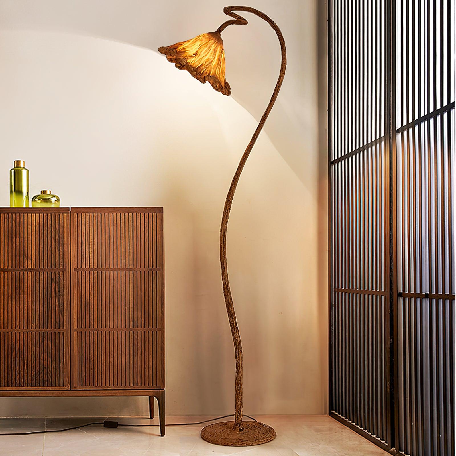 Artistic Lotus Leaf Floor Lamp - Blowlighting