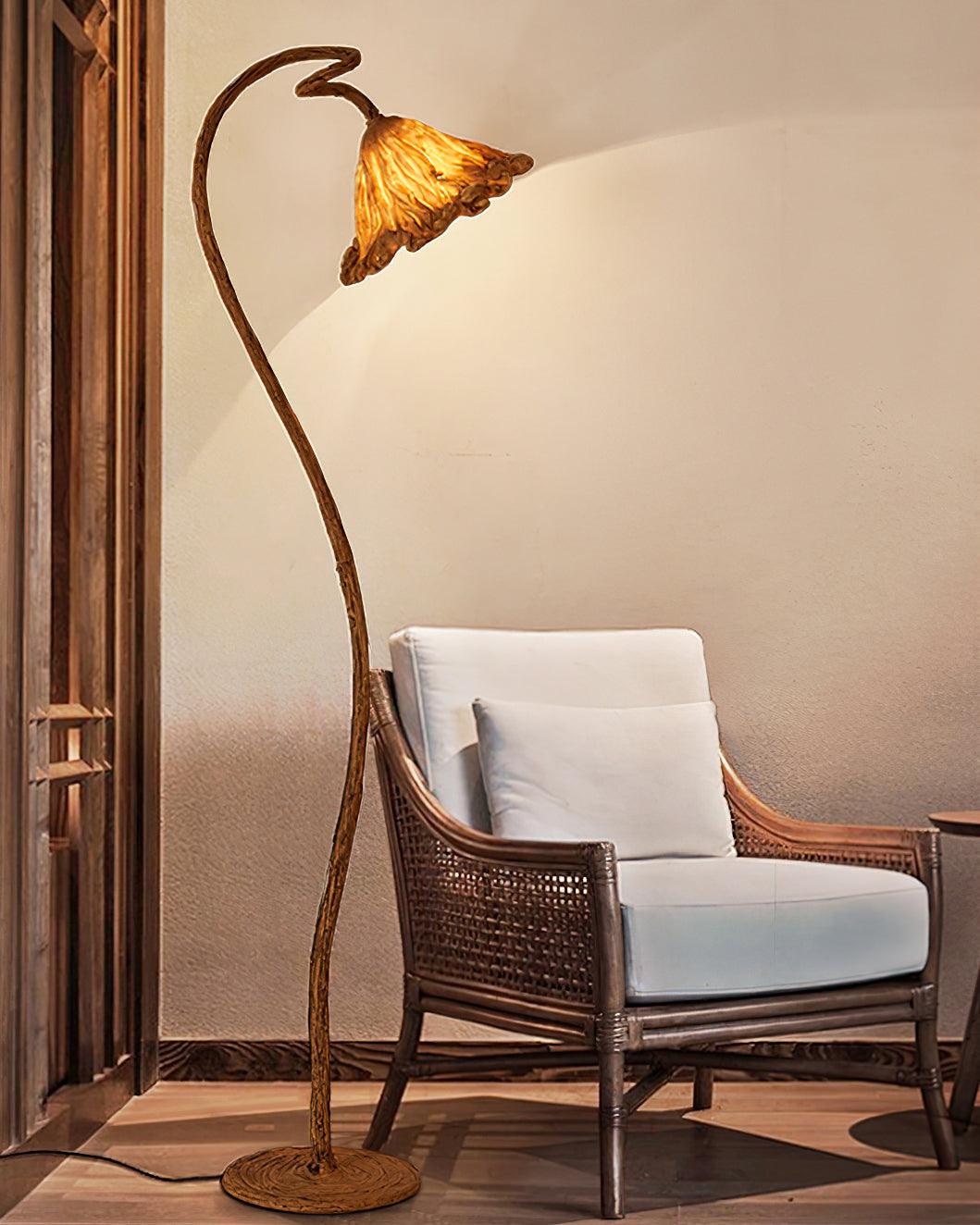 Artistic Lotus Leaf Floor Lamp - Blowlighting