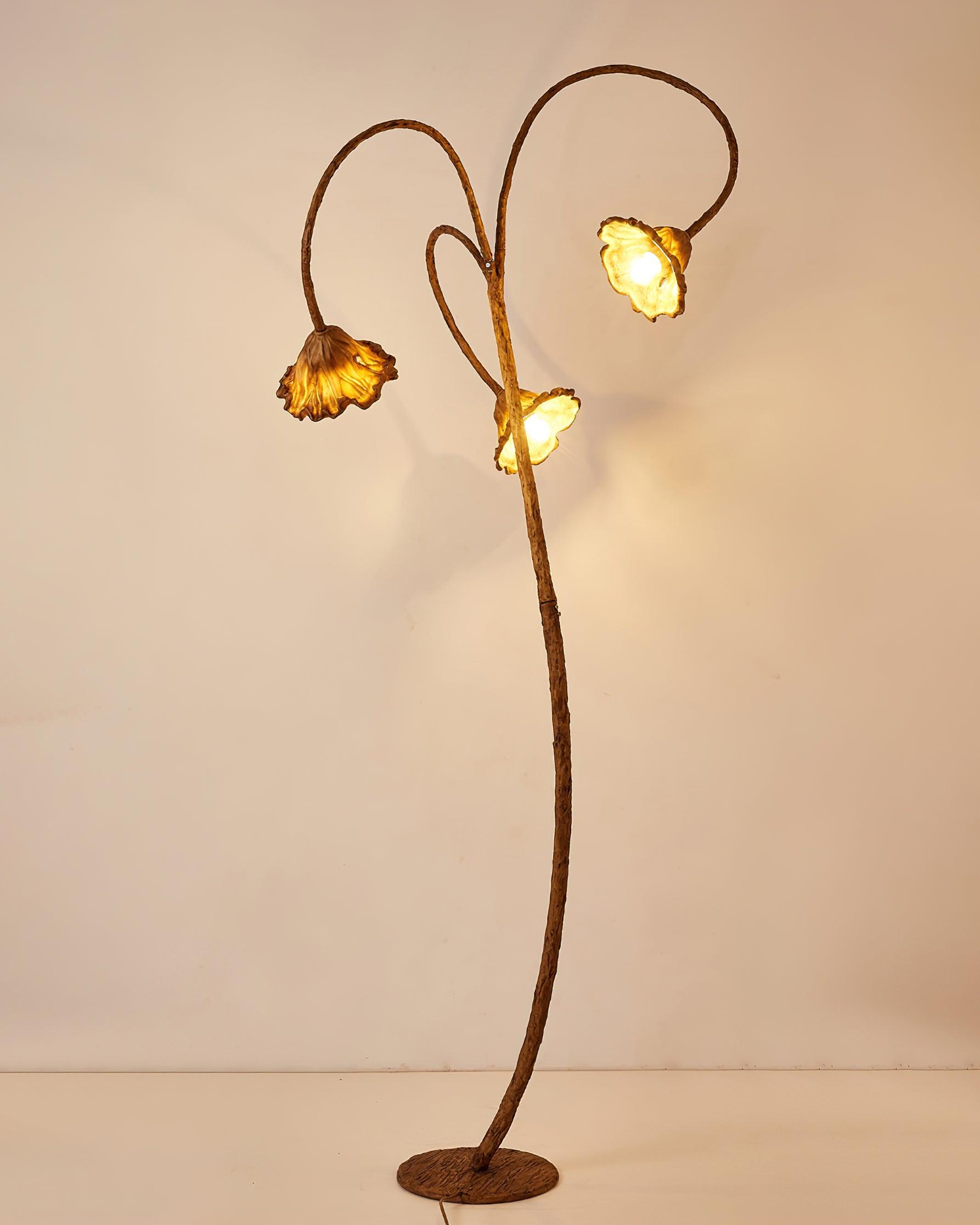 Artistic Lotus Leaf Floor Lamp - Blowlighting