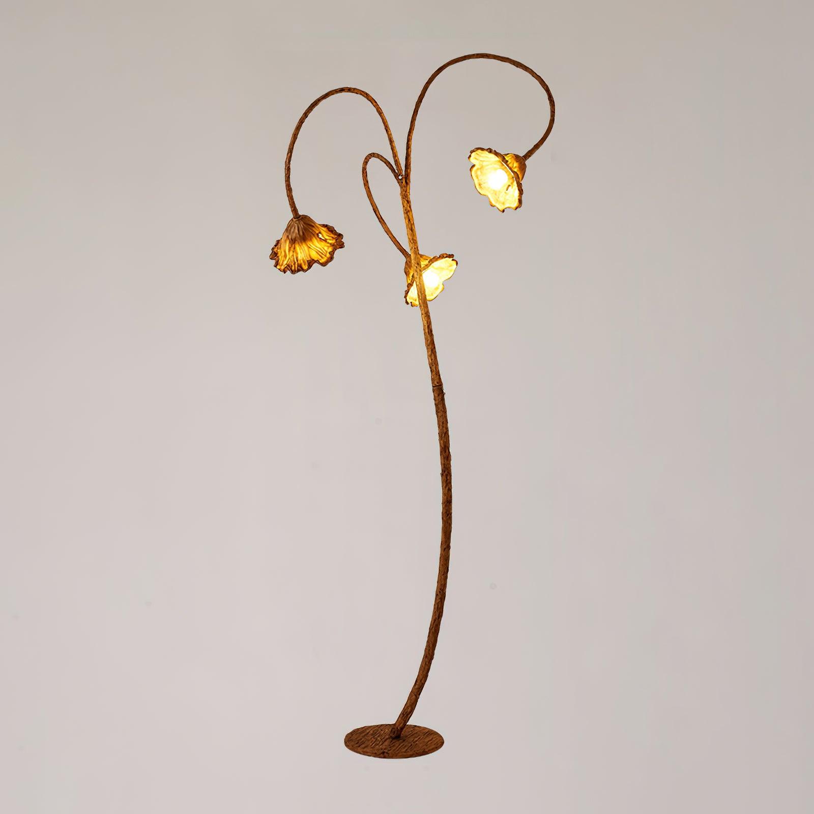 Artistic Lotus Leaf Floor Lamp - Blowlighting
