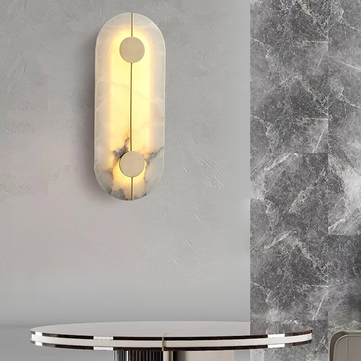 Citheira Minimalist Alabaster Wall Light - Blowlighting