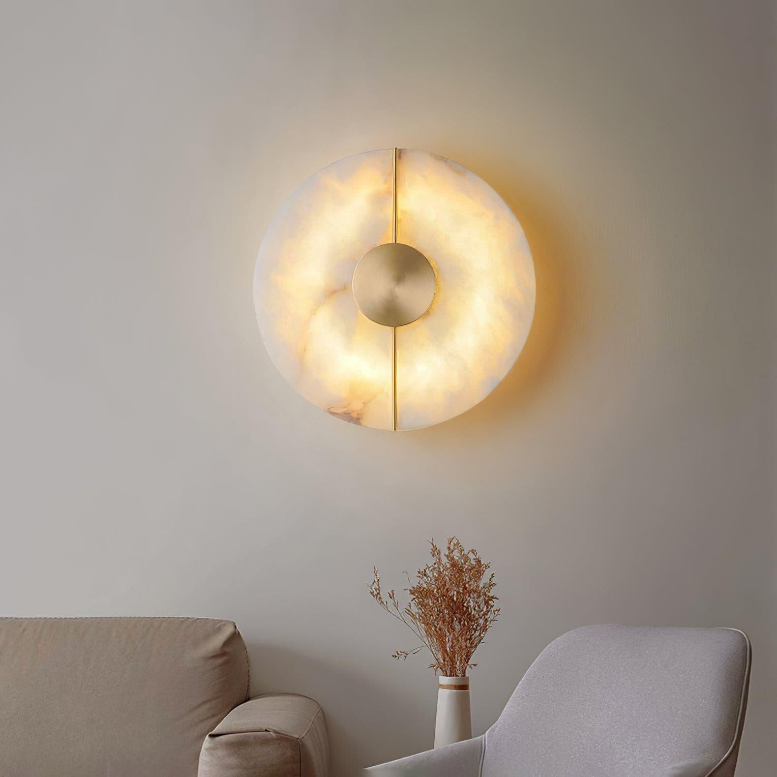 Citheira Minimalist Alabaster Wall Light - Blowlighting