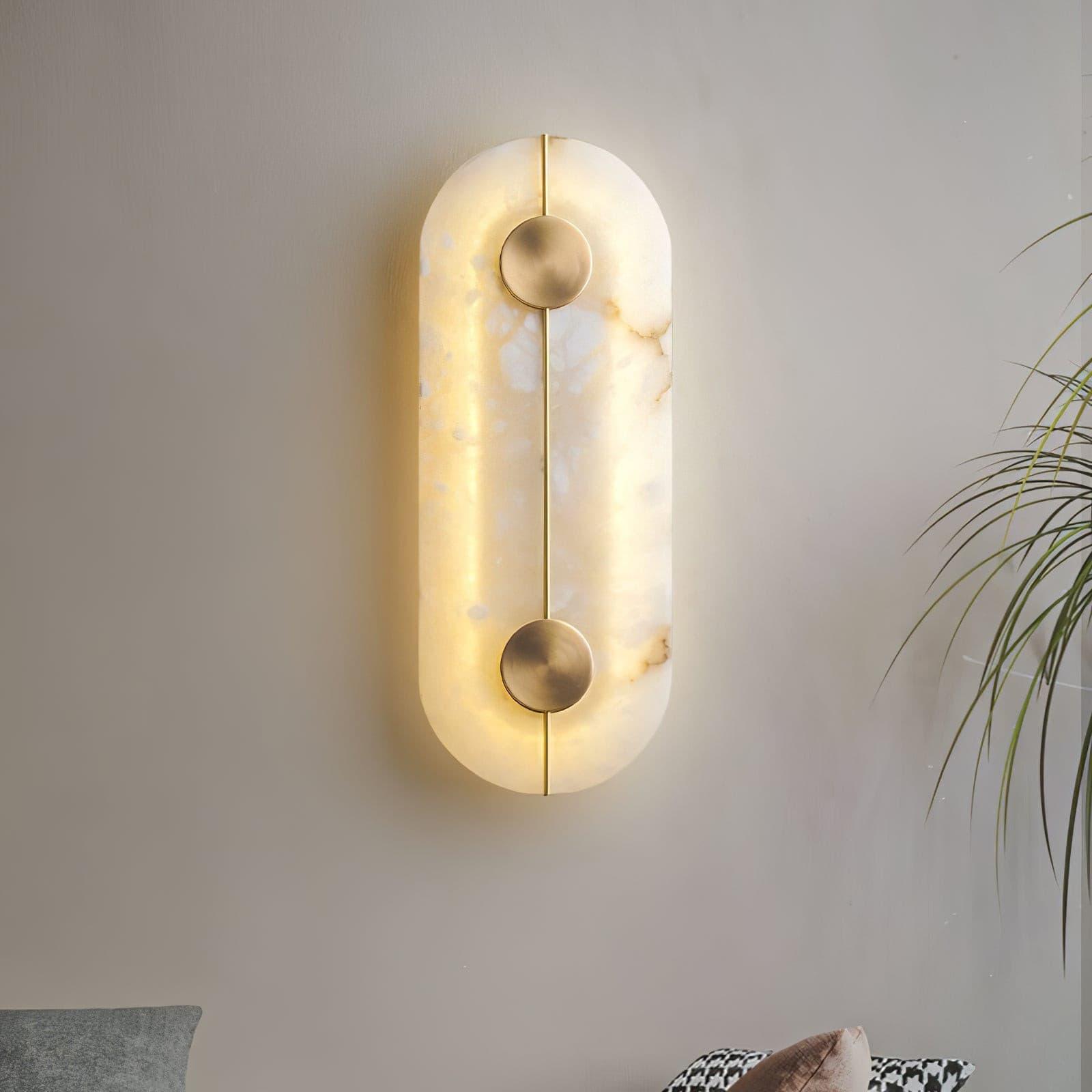 Citheira Minimalist Alabaster Wall Light - Blowlighting