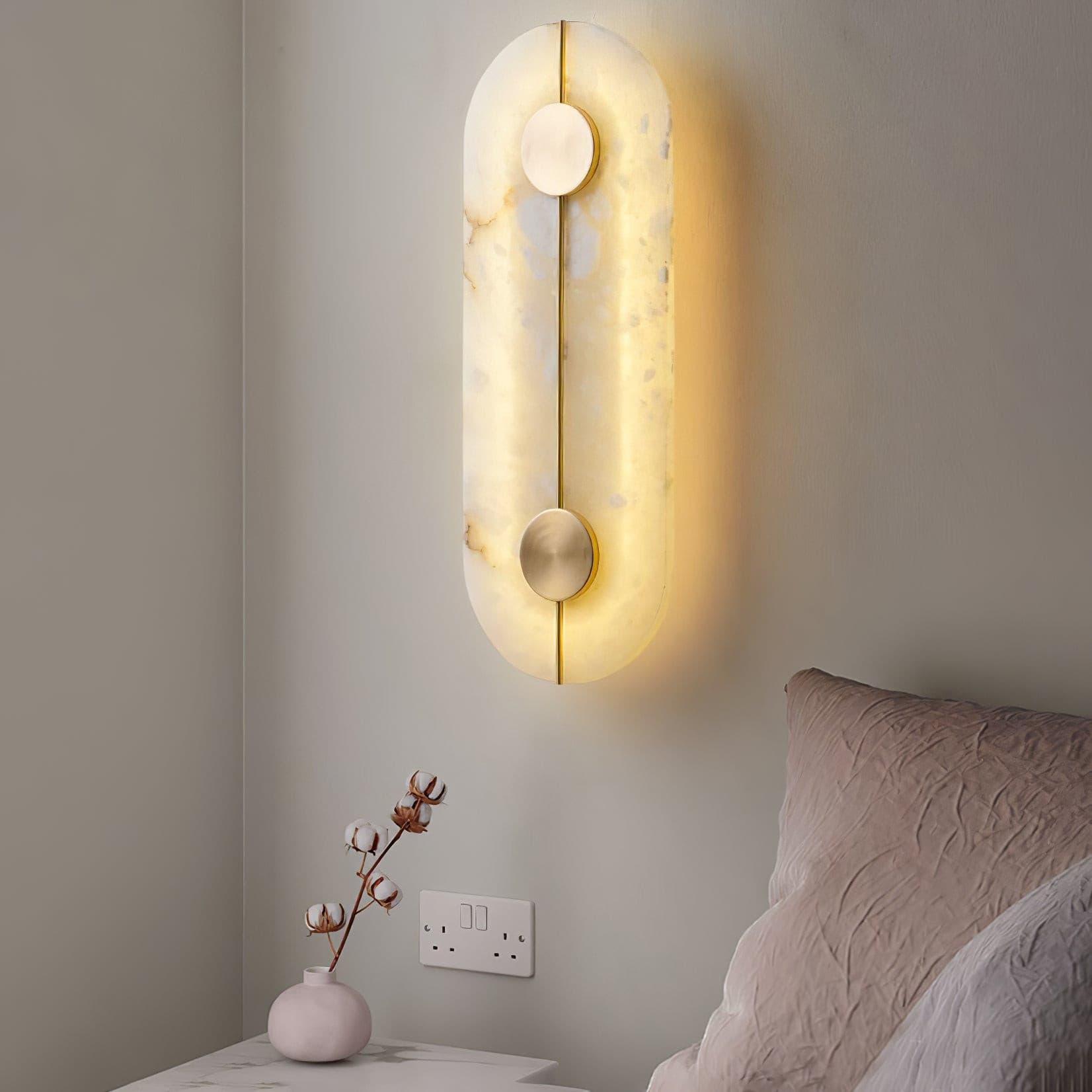 Citheira Minimalist Alabaster Wall Light - Blowlighting