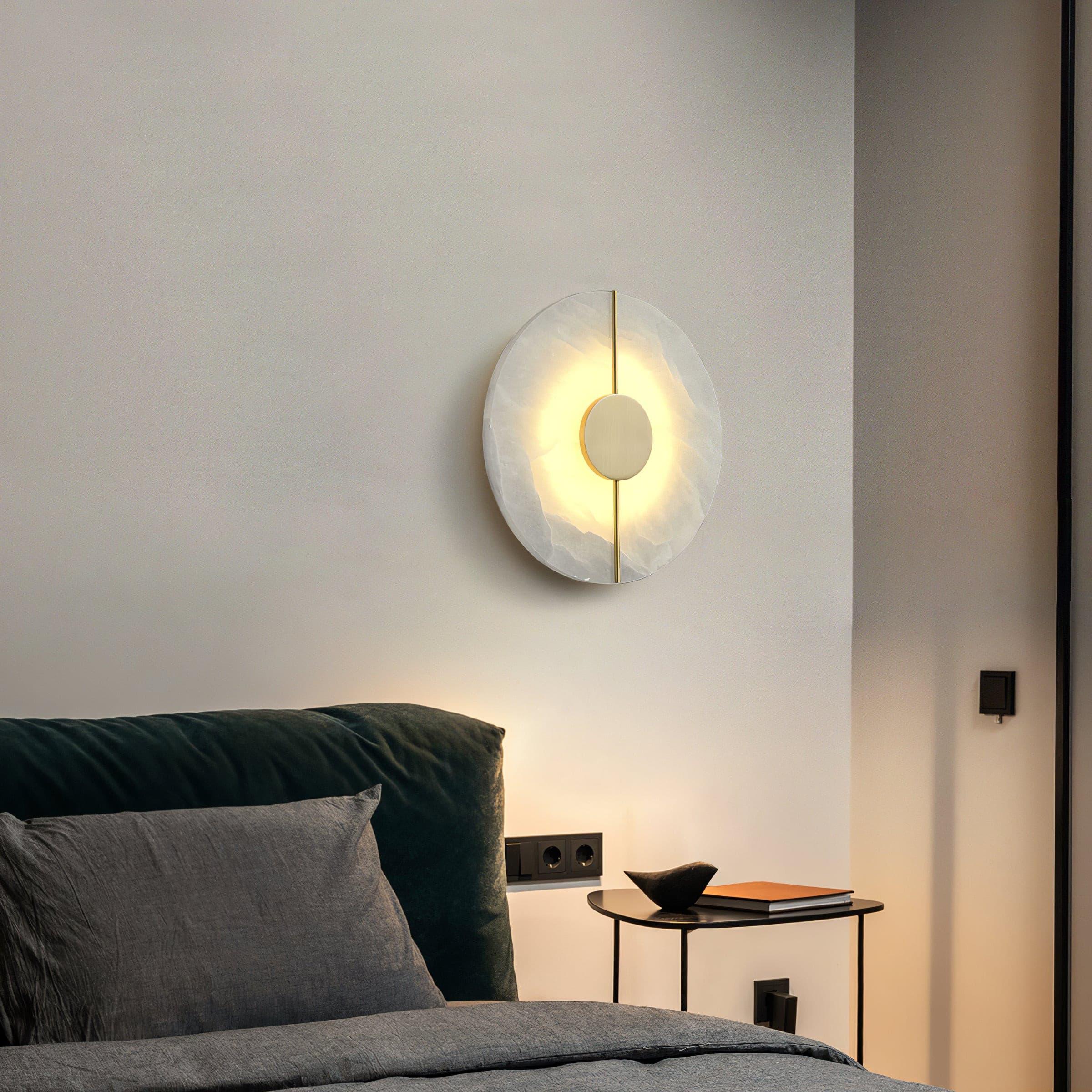 Citheira Minimalist Alabaster Wall Light - Blowlighting