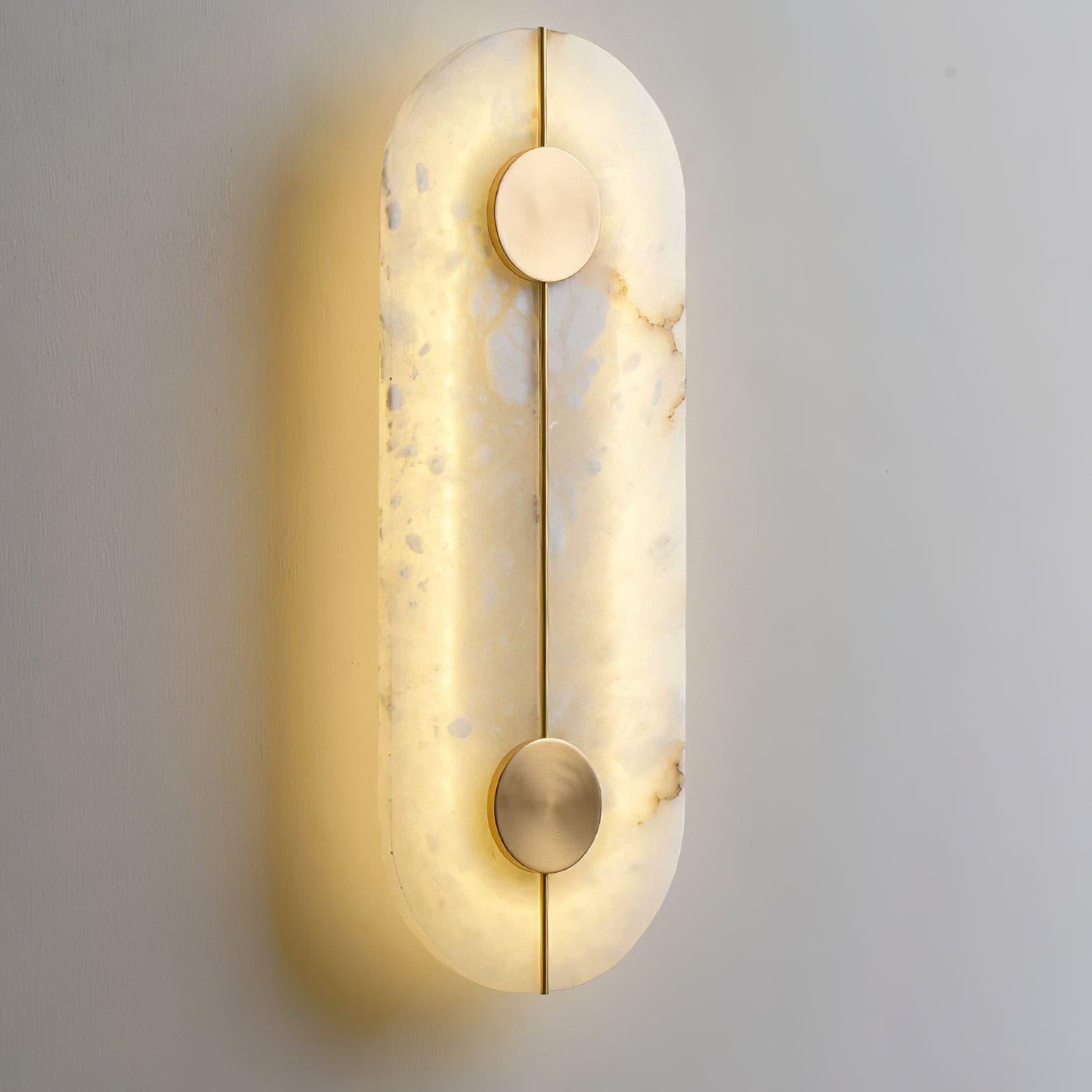 Citheira Minimalist Alabaster Wall Light - Blowlighting