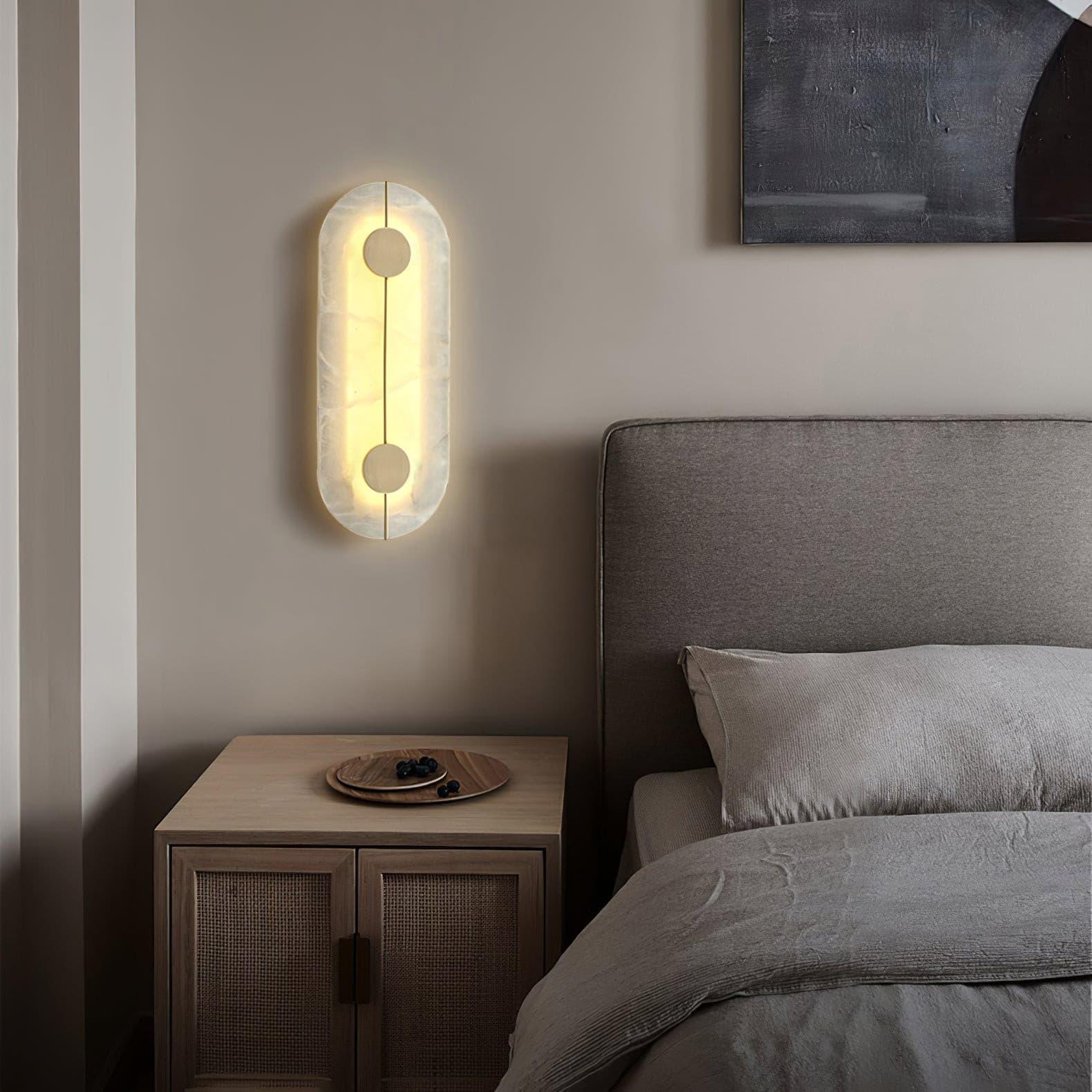 Citheira Minimalist Alabaster Wall Light - Blowlighting