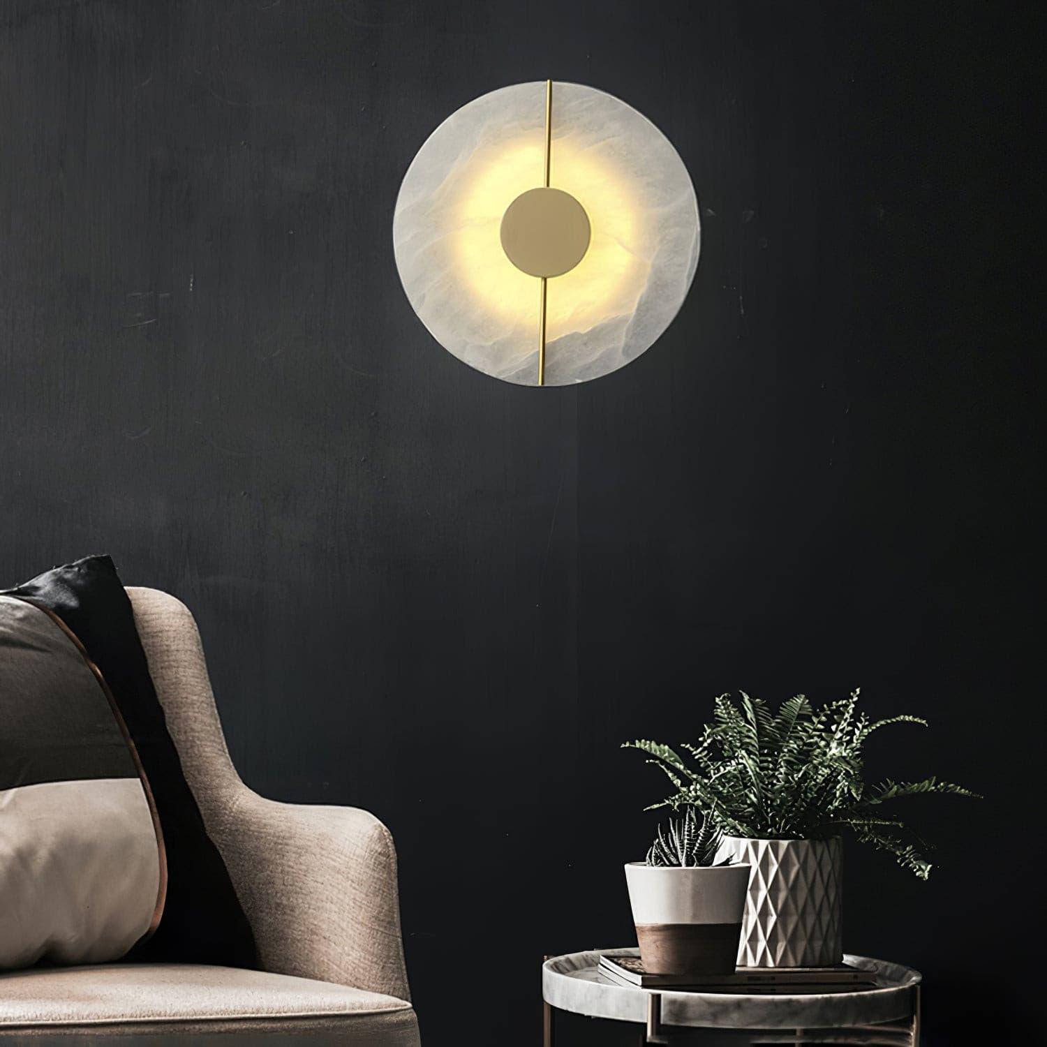 Citheira Minimalist Alabaster Wall Light - Blowlighting