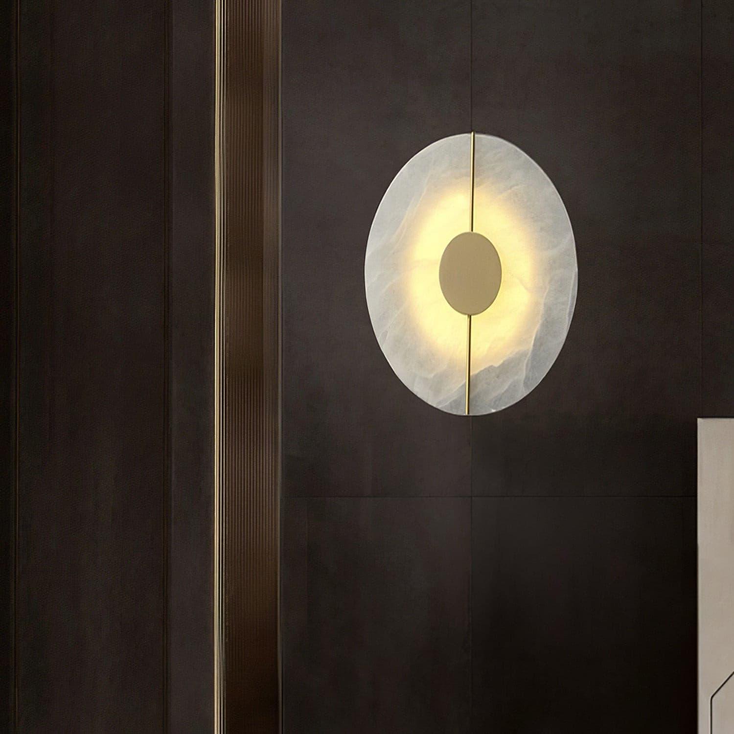 Citheira Minimalist Alabaster Wall Light - Blowlighting