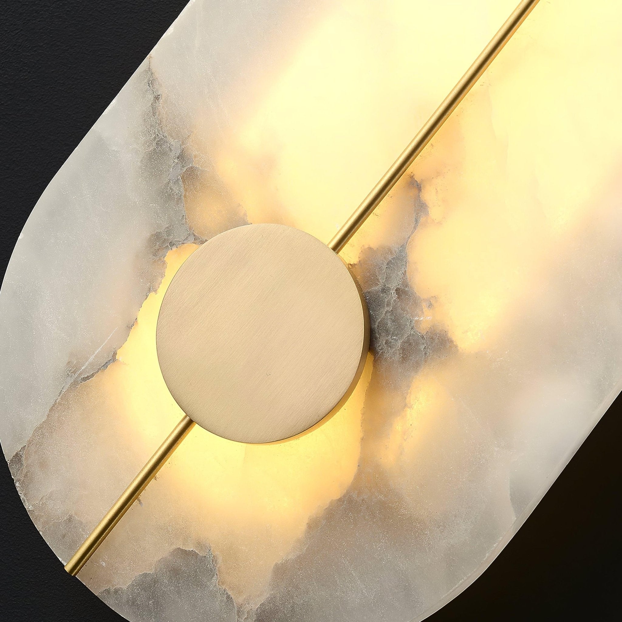 Citheira Minimalist Alabaster Wall Light - Blowlighting