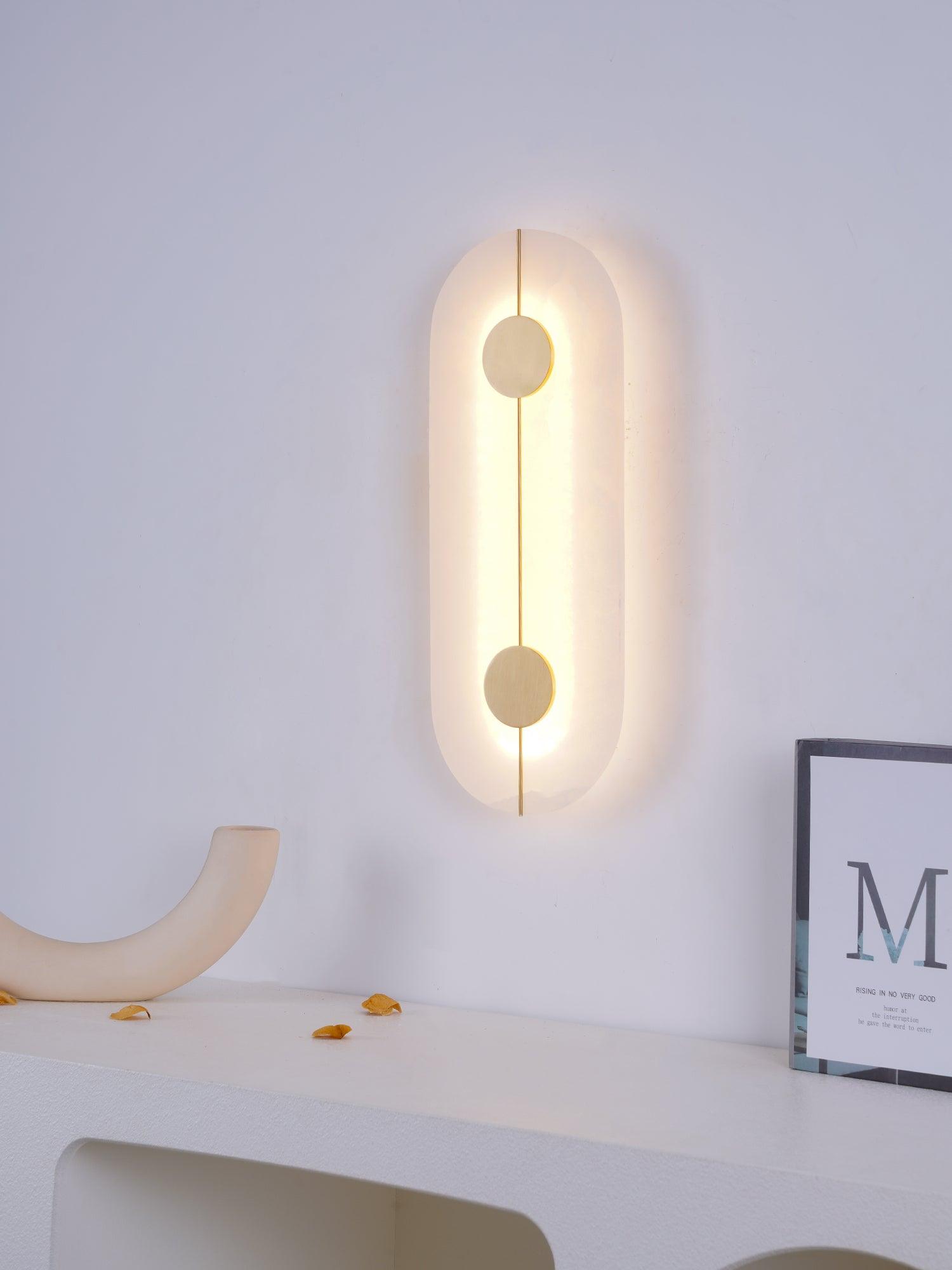 Citheira Minimalist Alabaster Wall Light - Blowlighting