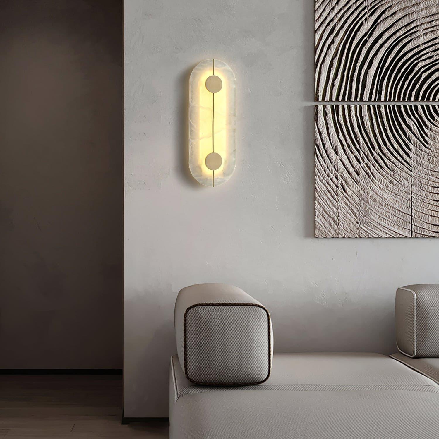 Citheira Minimalist Alabaster Wall Light - Blowlighting
