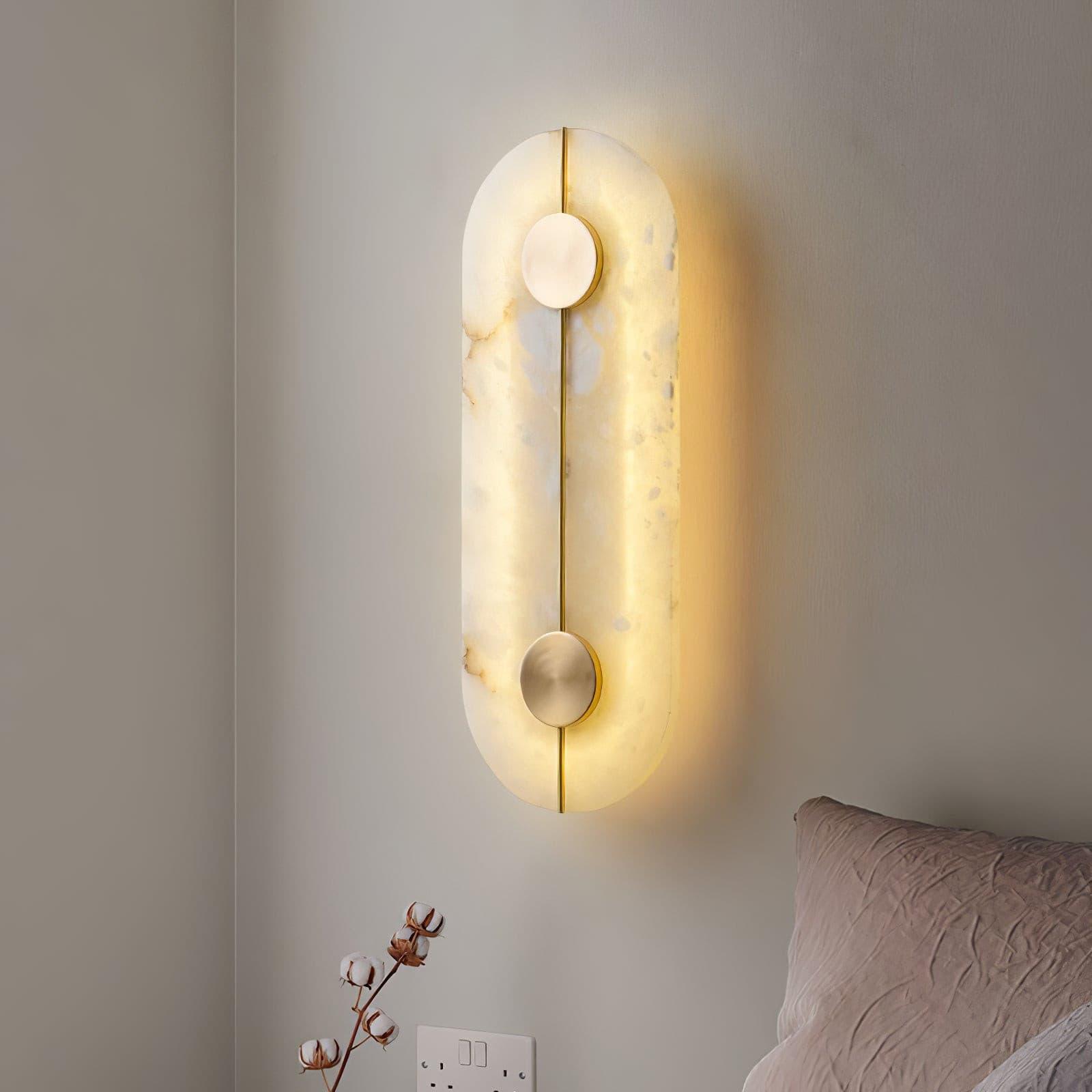 Citheira Minimalist Alabaster Wall Light - Blowlighting