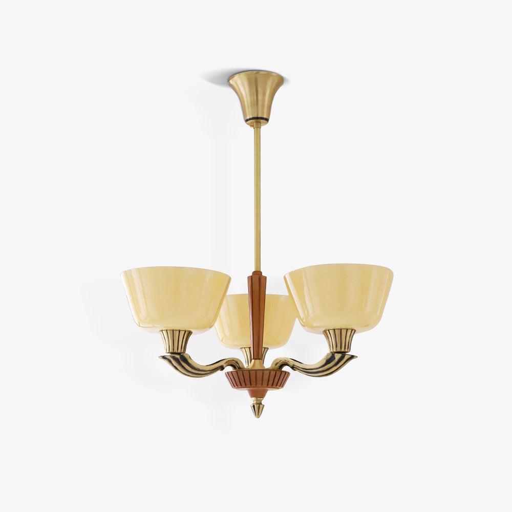 Lustra Chandelier Flared Shade Vintage - Blowlighting