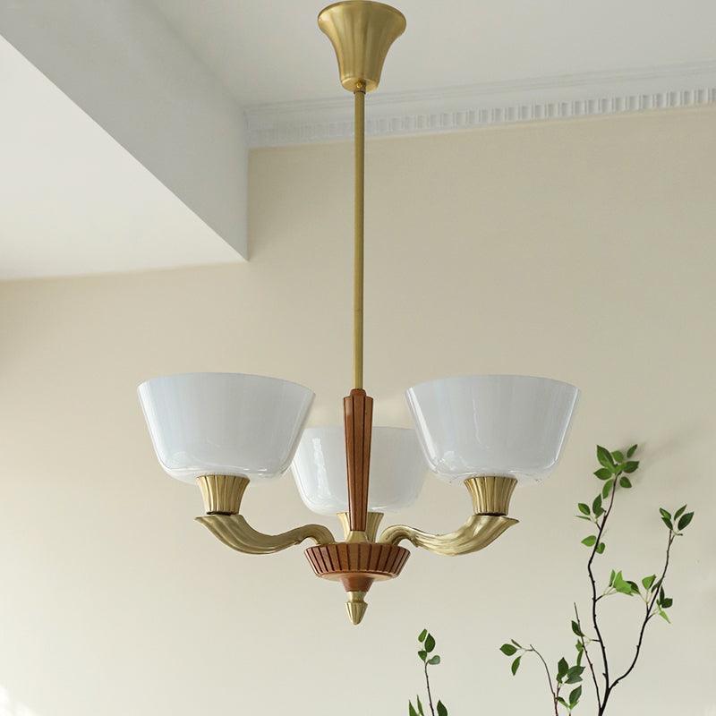Lustra Chandelier Flared Shade Vintage - Blowlighting