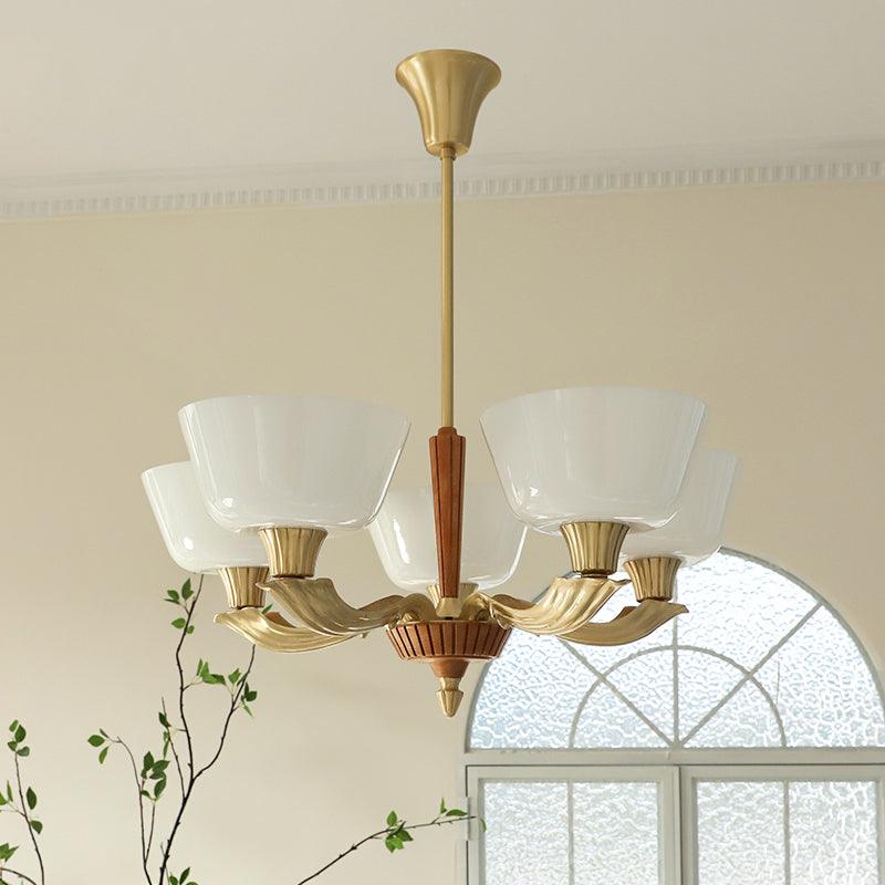 Lustra Chandelier Flared Shade Vintage - Blowlighting