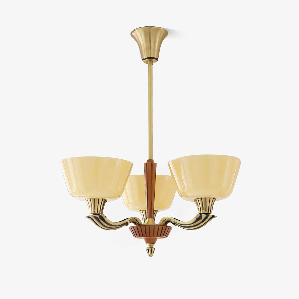 Lustra Chandelier Flared Shade Vintage - Blowlighting