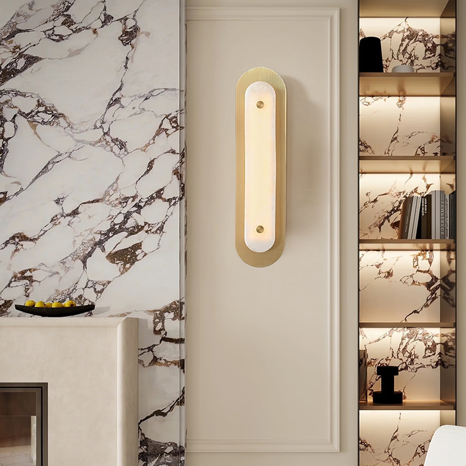Celaeeth Oval Alabaster Wall Light - Blowlighting