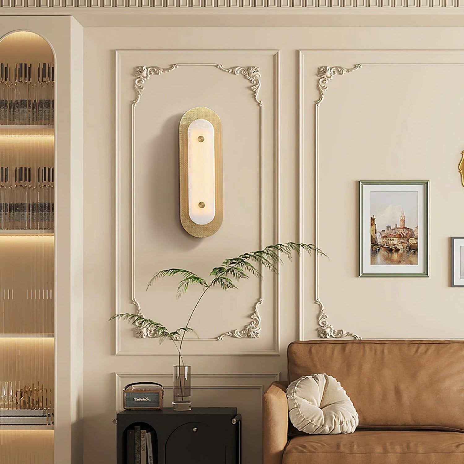 Celaeeth Oval Alabaster Wall Light - Blowlighting