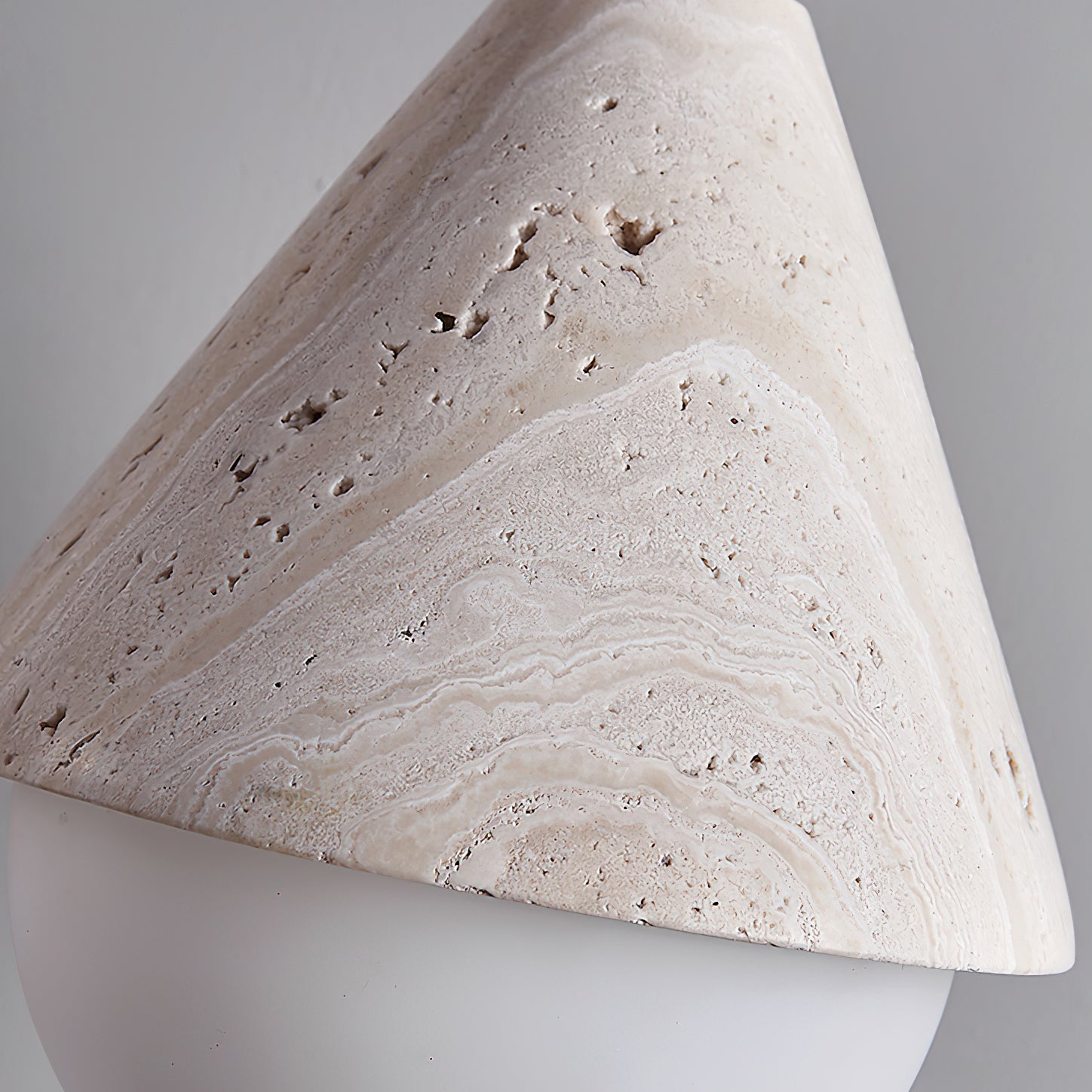 Cevynisra Cone Hemisphere Travertine Pendant Light - Blowlighting