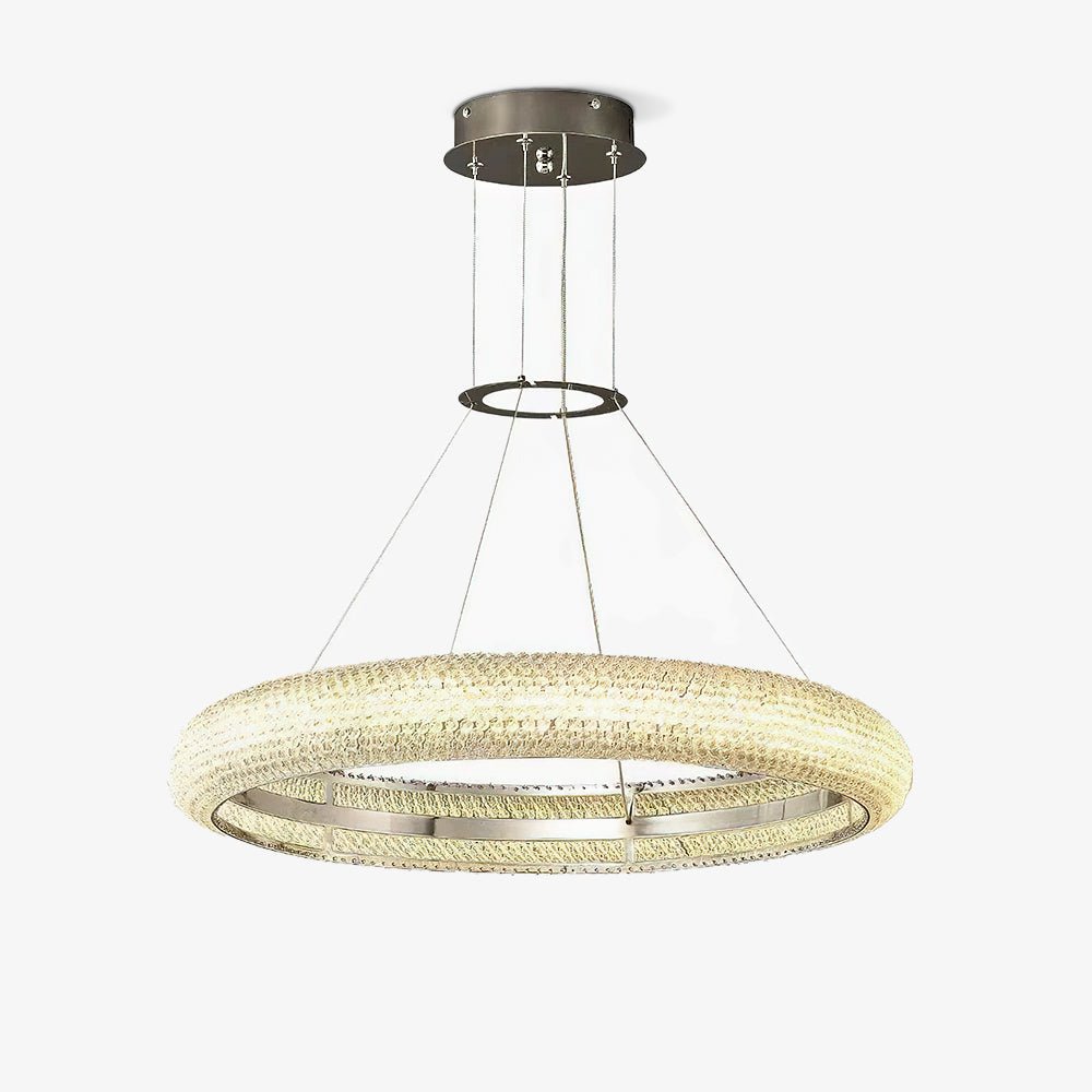 Vazorora Modern Minimalist Ring Metal Crystal Chandelier - Blowlighting