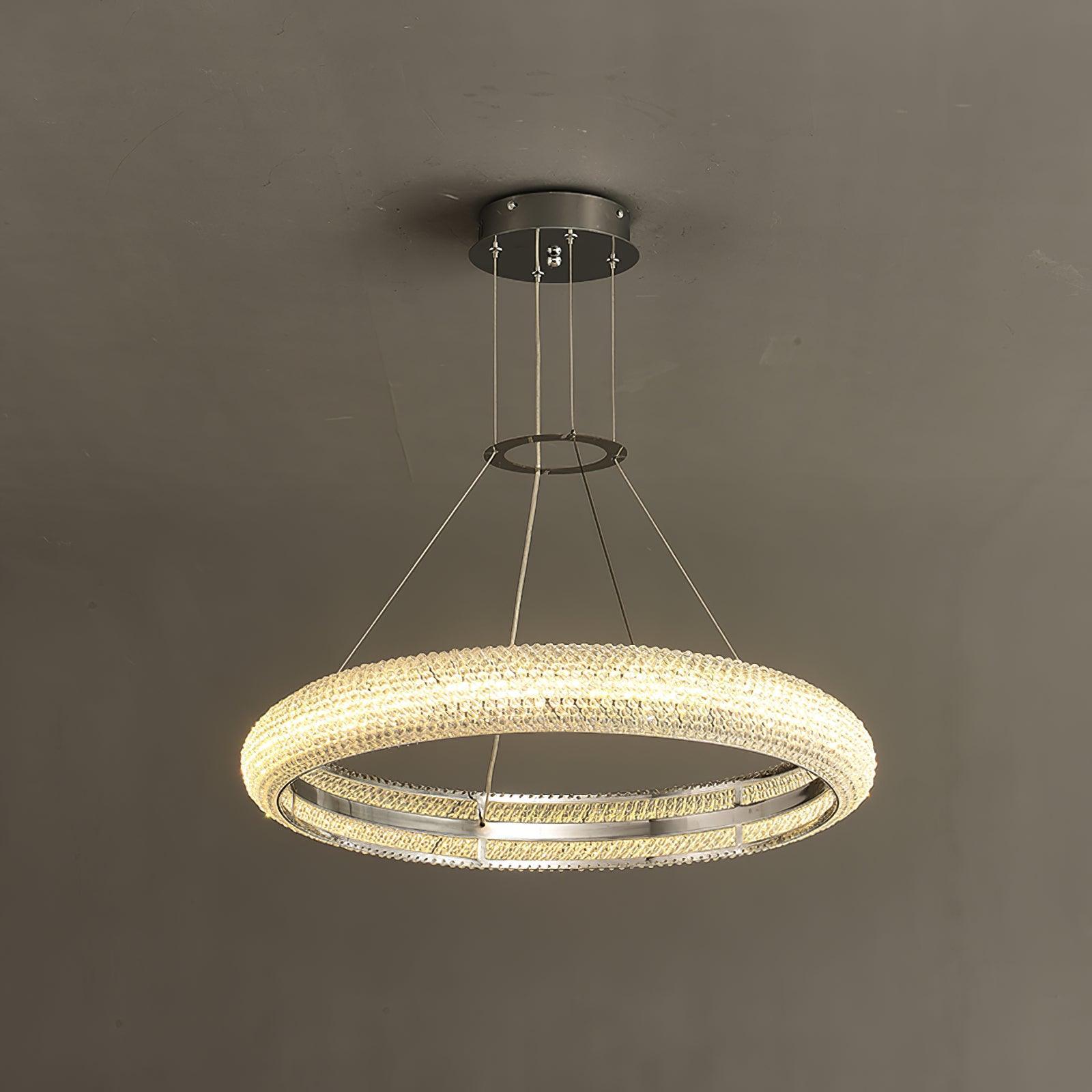 Vazorora Modern Minimalist Ring Metal Crystal Chandelier - Blowlighting