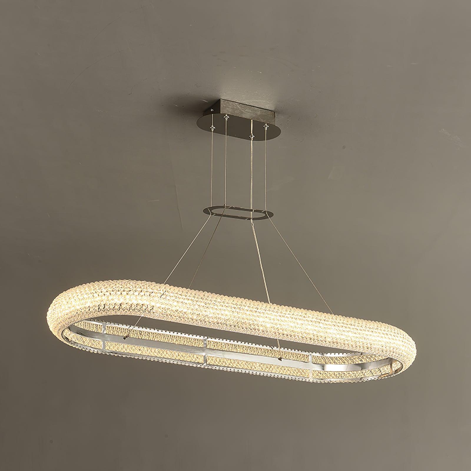 Vazorora Modern Minimalist Ring Metal Crystal Chandelier - Blowlighting