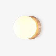 Caliror Round-Plate Travertine Wall Light - Blowlighting