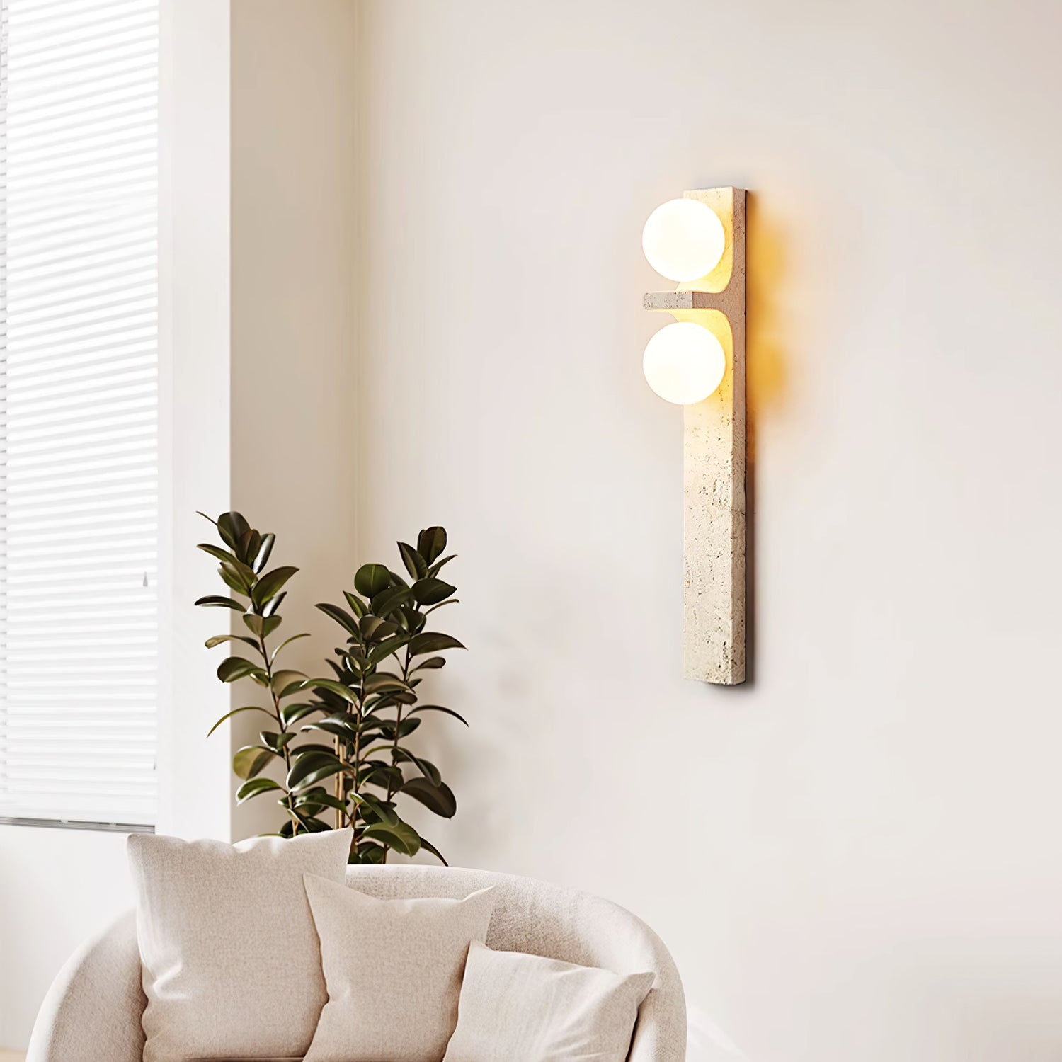 Cassiopeia Travertine Wall Light - Blowlighting