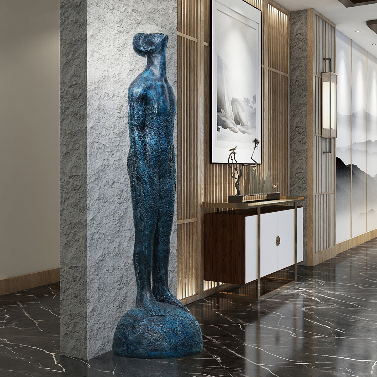 Atlas Guardian Sculpture Floor Ornaments - Blowlighting