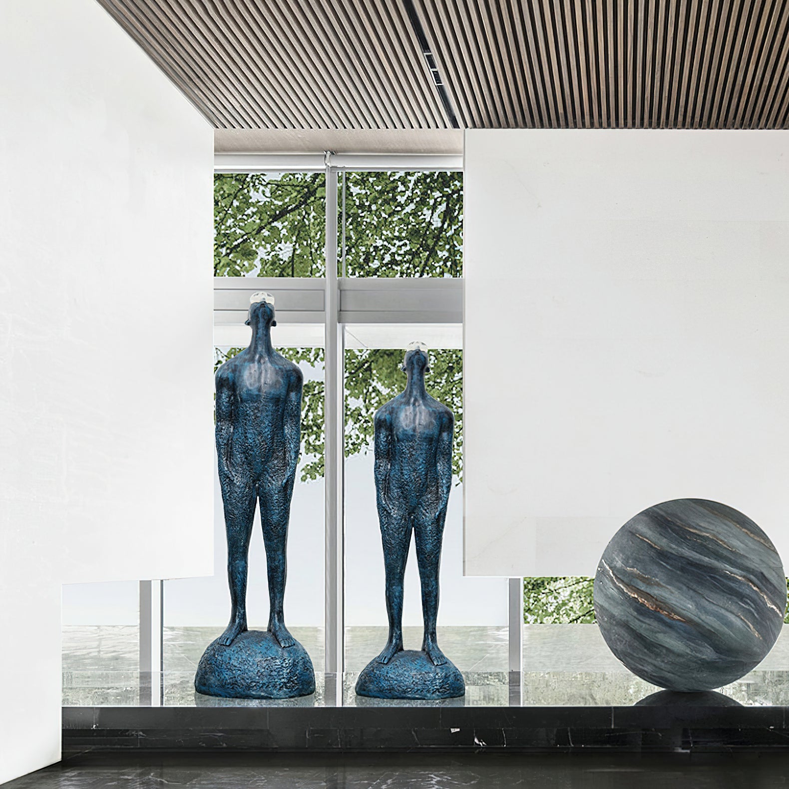 Atlas Guardian Sculpture Floor Ornaments - Blowlighting