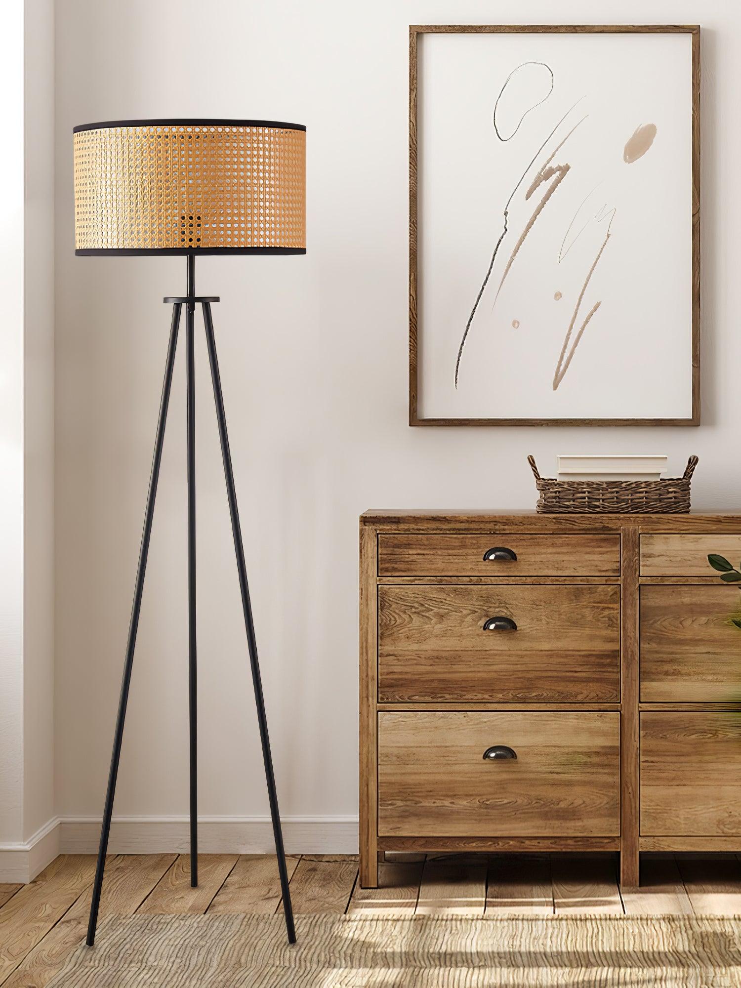 Trio Vintage Bamboo Floor Lamp - Blowlighting