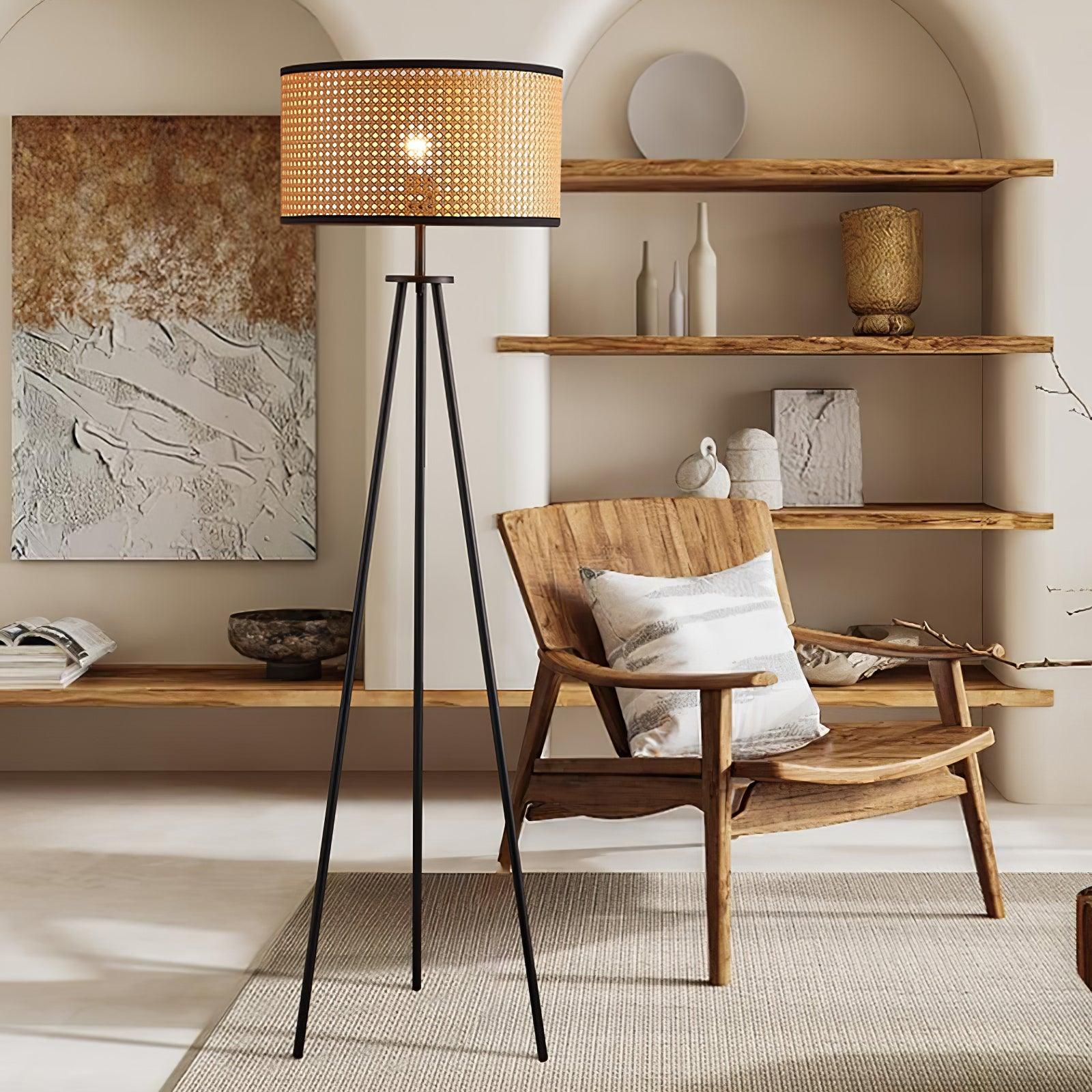Trio Vintage Bamboo Floor Lamp - Blowlighting