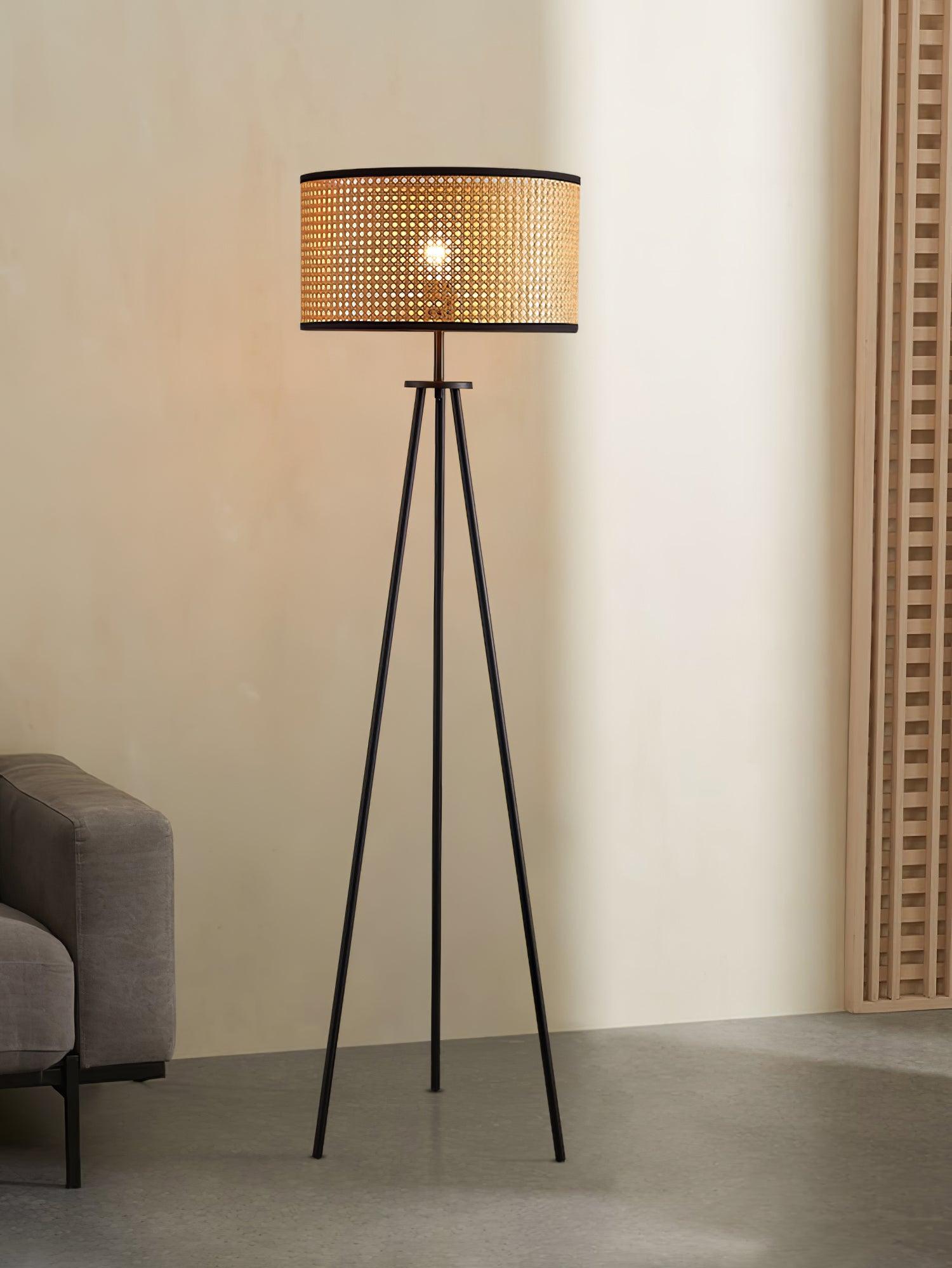 Trio Vintage Bamboo Floor Lamp - Blowlighting