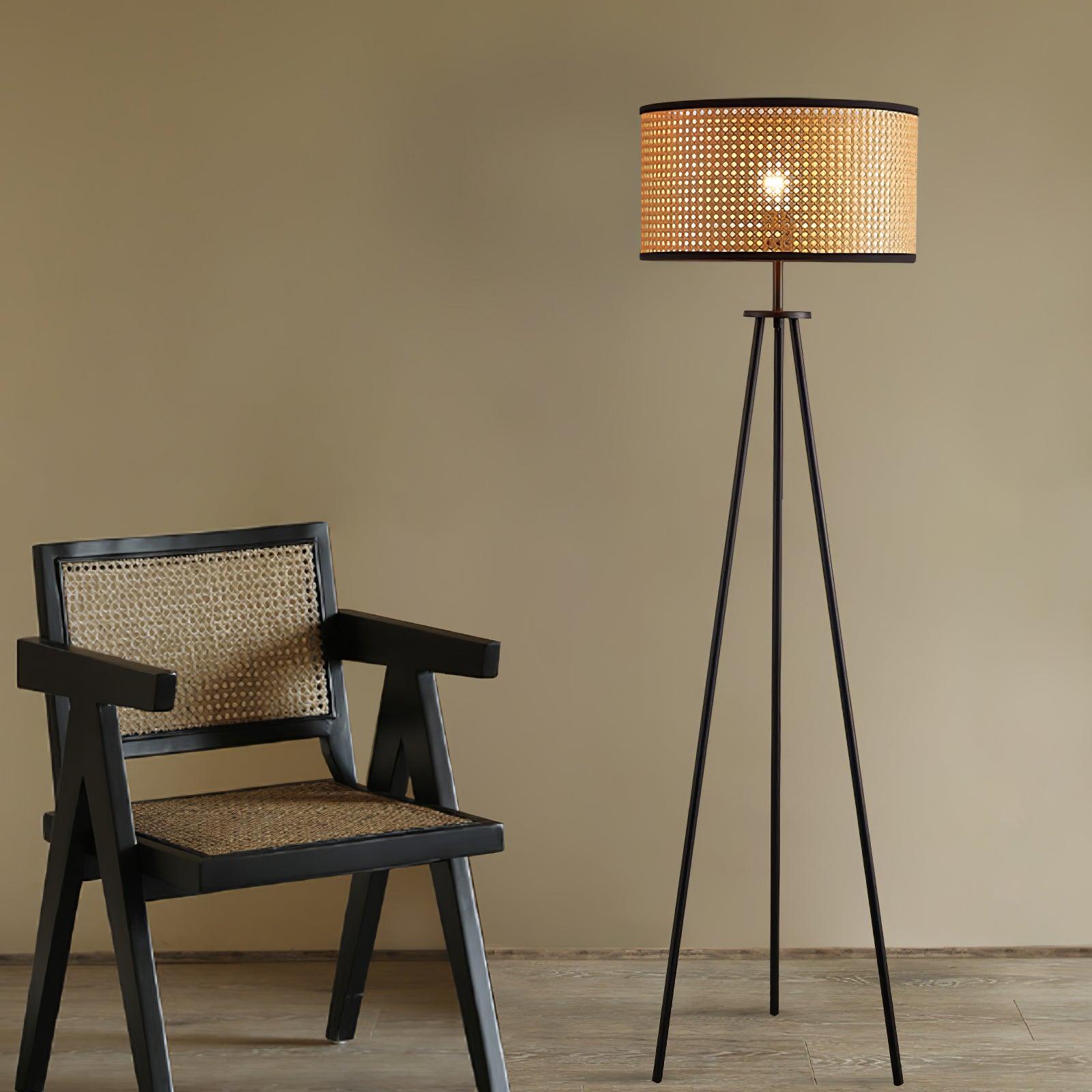 Trio Vintage Bamboo Floor Lamp - Blowlighting