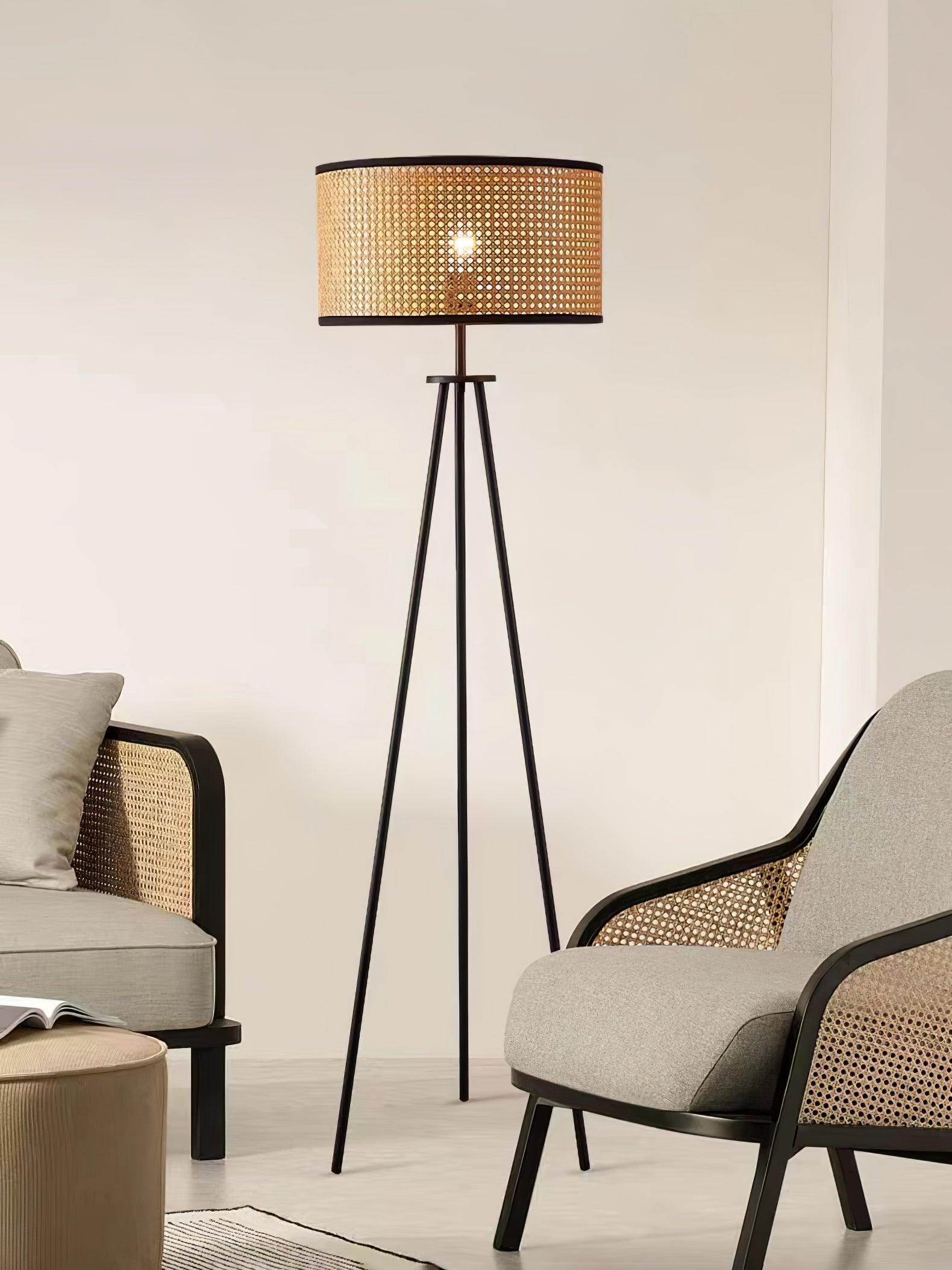 Trio Vintage Bamboo Floor Lamp - Blowlighting