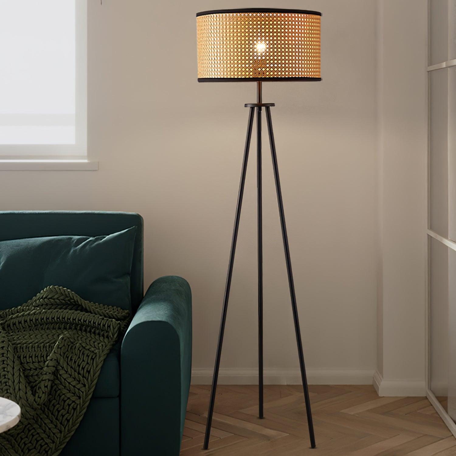 Trio Vintage Bamboo Floor Lamp - Blowlighting