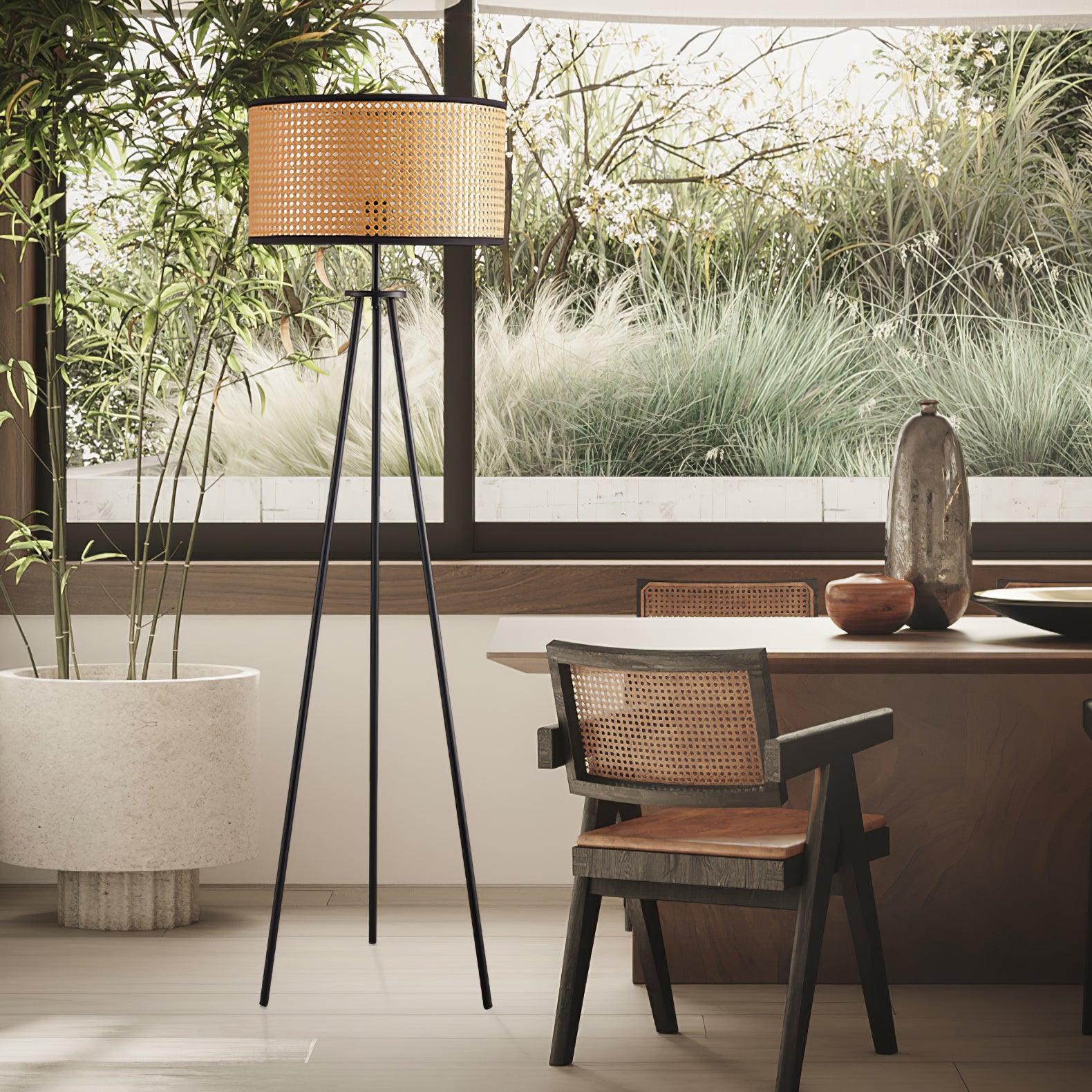 Trio Vintage Bamboo Floor Lamp - Blowlighting