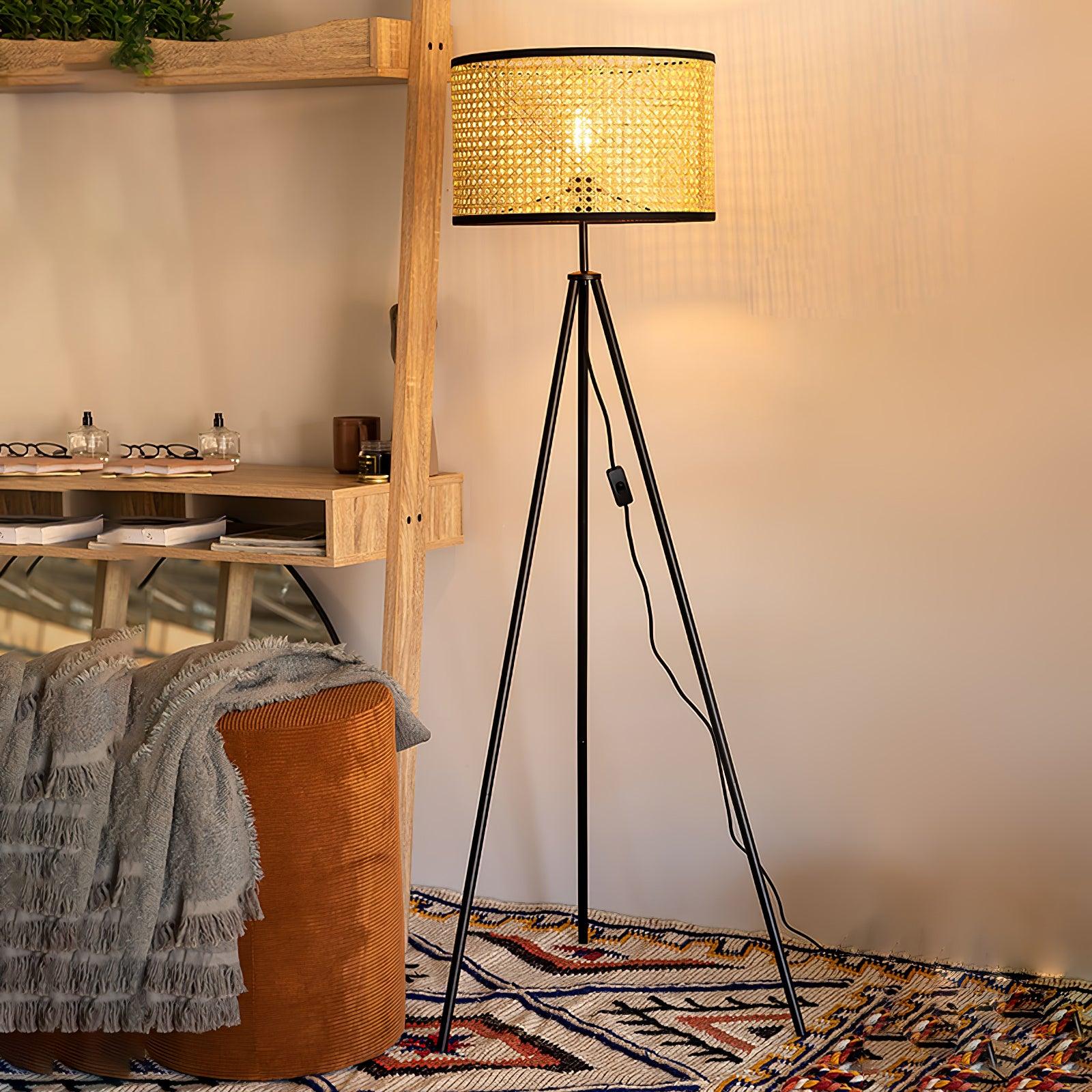 Trio Vintage Bamboo Floor Lamp - Blowlighting