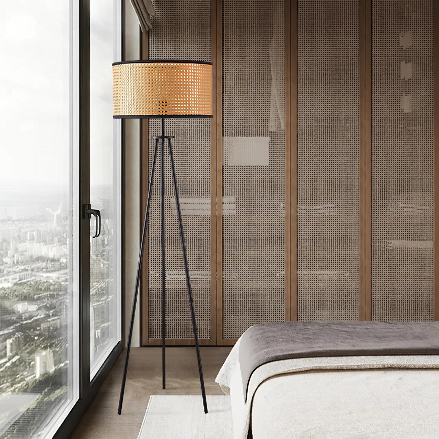 Trio Vintage Bamboo Floor Lamp - Blowlighting