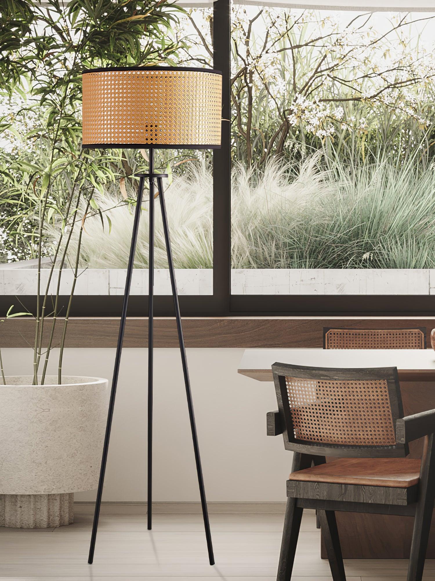 Trio Vintage Bamboo Floor Lamp - Blowlighting